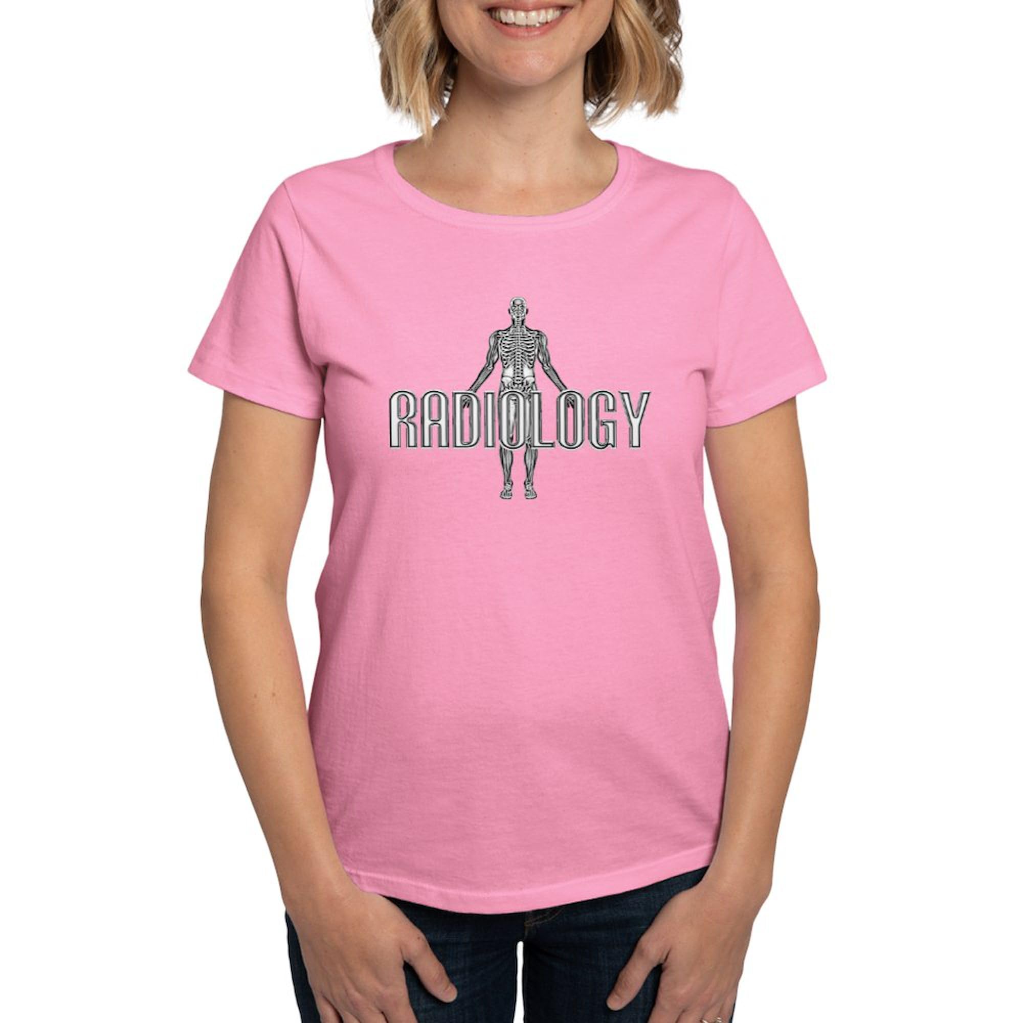 Radiology Women's Dark Cotton T-Shirt - Comfortable & Stylish Tee for Female Radiologists - Perfect for Work, Casual Wear & Gifts
