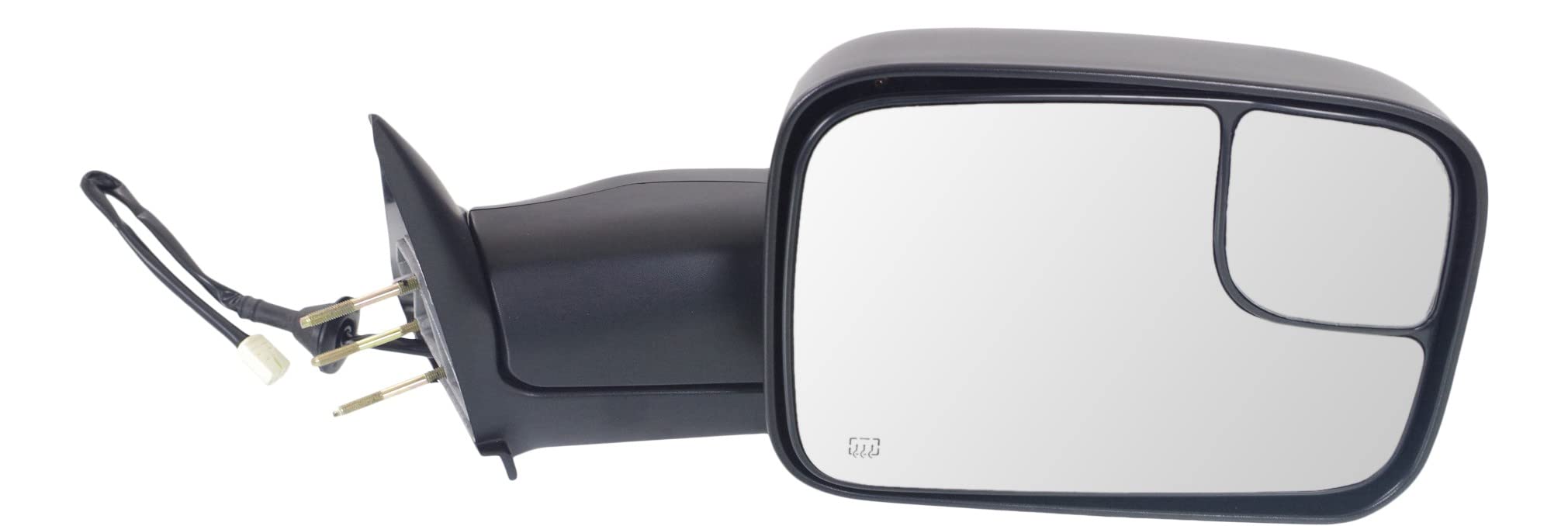 Garage-Pro Heated Power Glass Side Mirror with Blind Spot for 1998-2008 Dodge Ram 1500 / 1998-2009 Ram 2500 & 3500 - Passenger Side Replacement - Perfect for Towing, Night Driving & Enhanced Safety