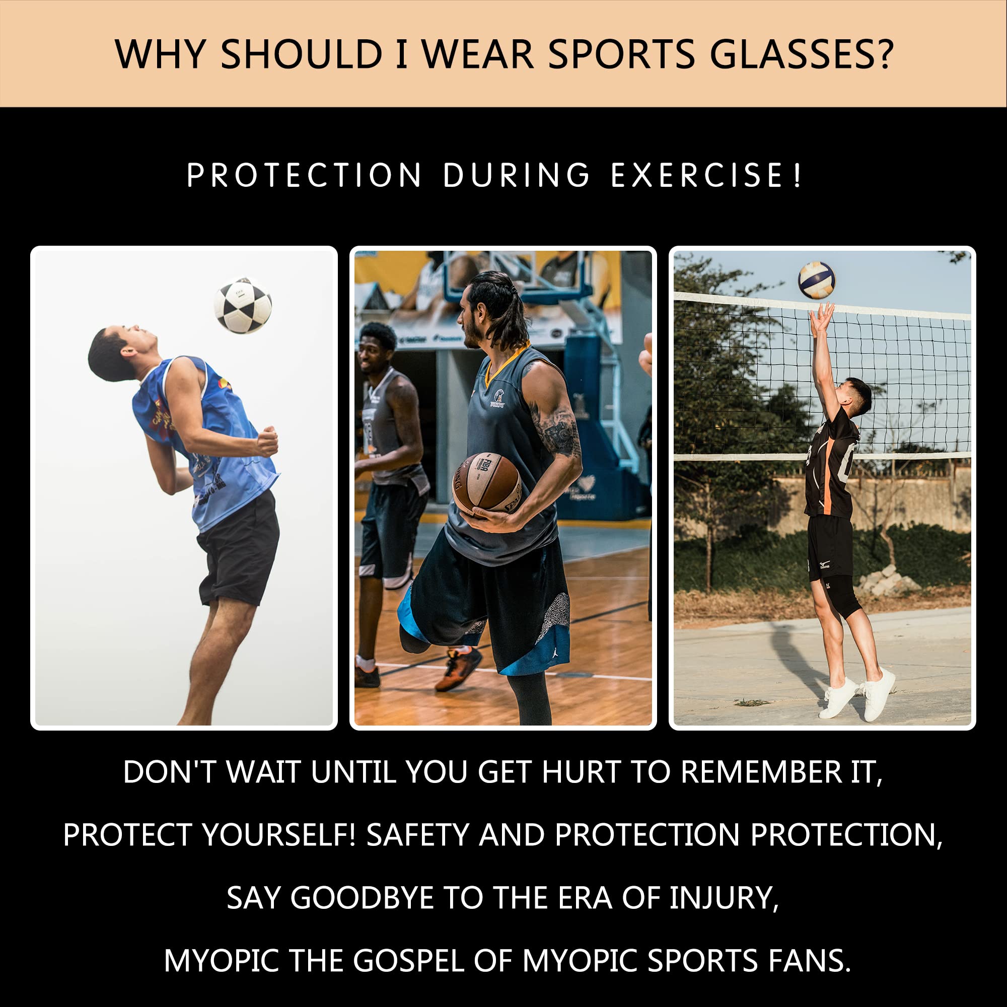 Men's Anti-Fog Sports Goggles - Protective Basketball Eyewear for Running, Cycling & Outdoor Activities