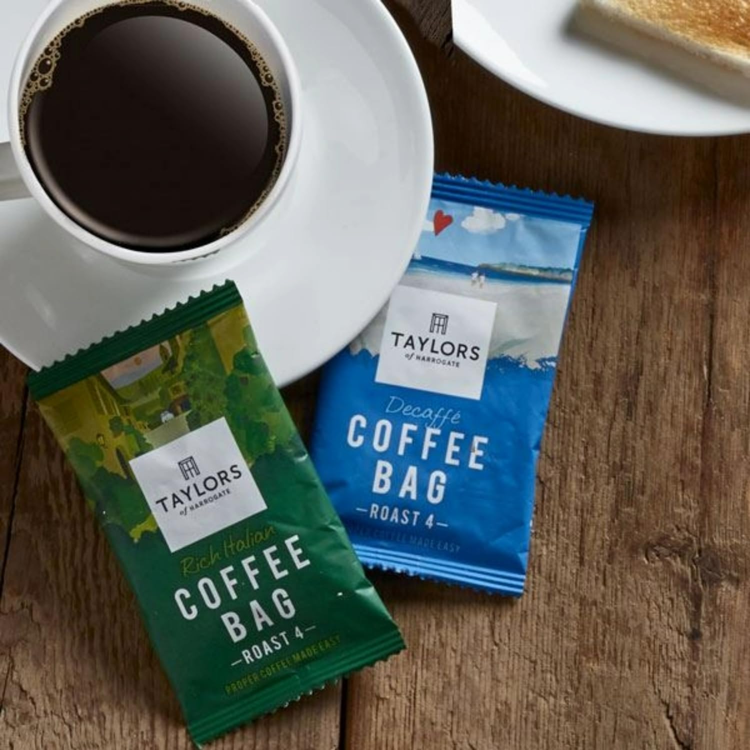 **Taylors of Harrogate Decaffeinated Coffee Bags | 30 Individually Wrapped Coffee Bags (Pack of 3) | Perfect for Home, Office & Travel**