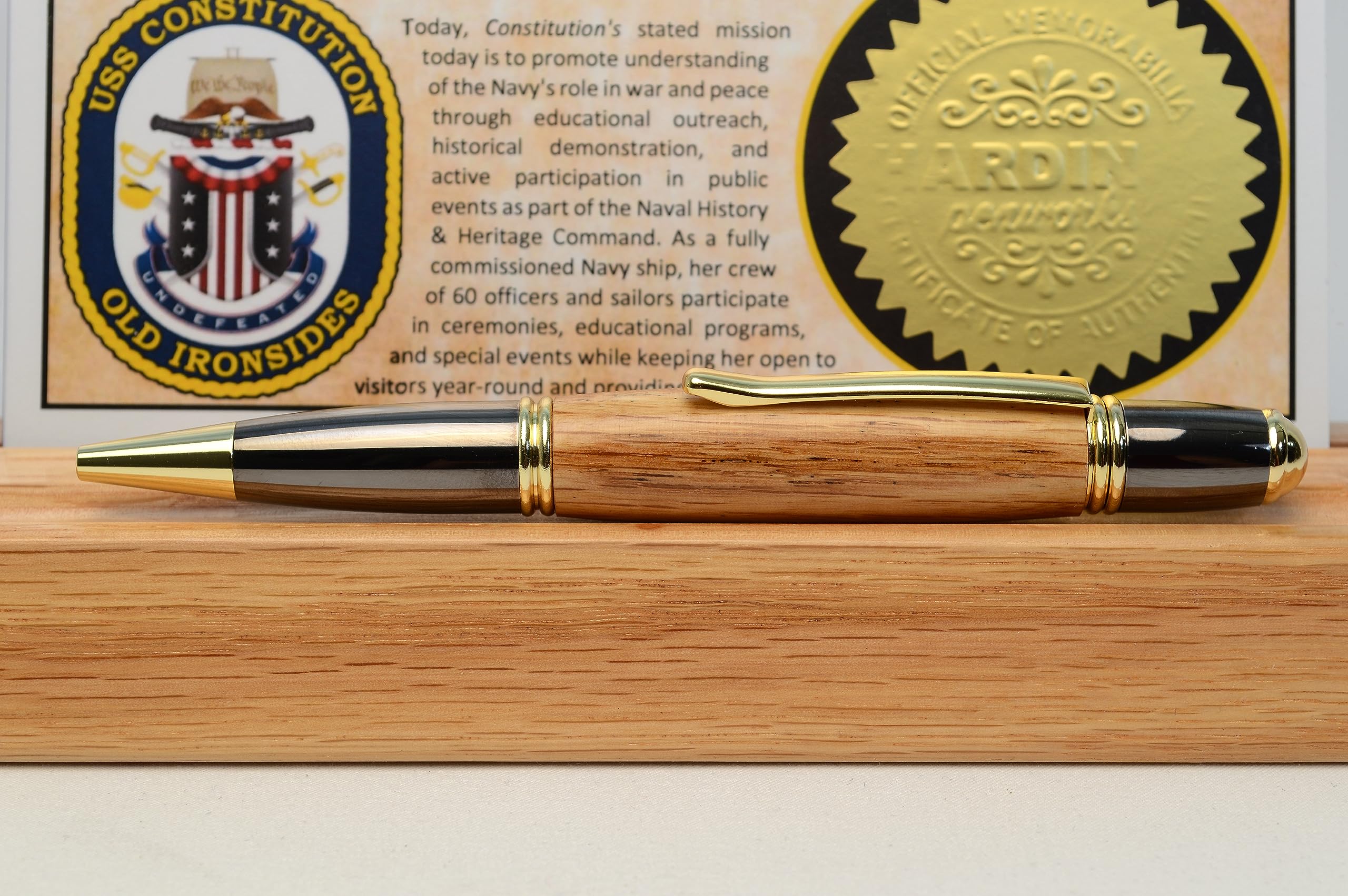 USS Constitution Old Ironsides Twist Pen - Premium Wooden Fountain Pen with Historical Ship Design - Perfect for Collectors, Writers & Naval History Enthusiasts