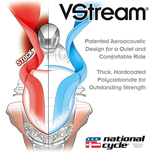National Cycle Tall VStream Windshield N28209 - Motorcycle Windshield for Harley, Honda & More - Perfect for Touring & Long Rides