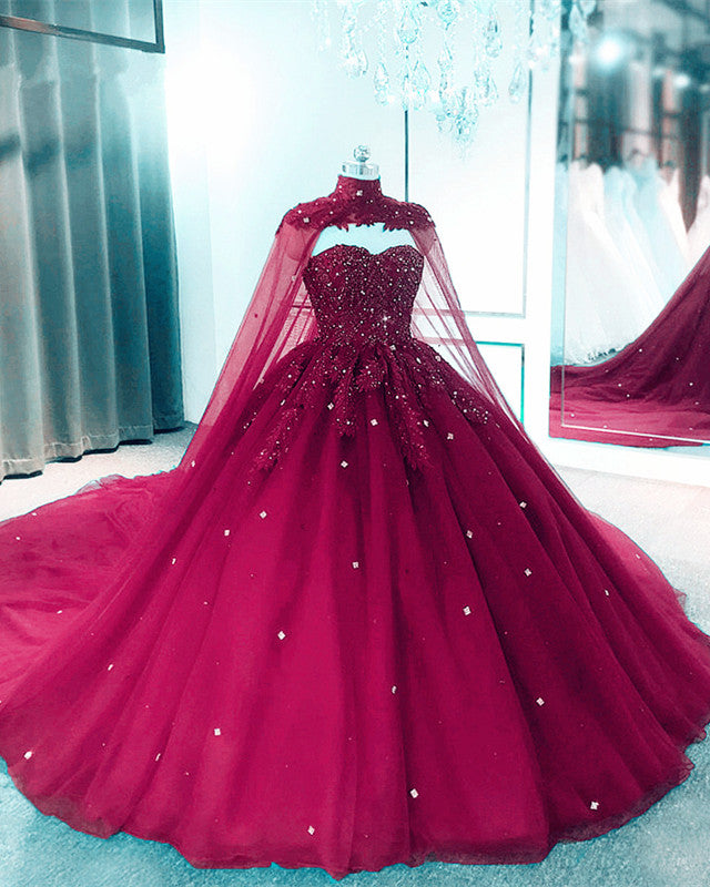 Elegant Cape Back Ball Gown Wedding Dresses - Perfect for Bridal Ceremonies, Prom Nights & Formal Events