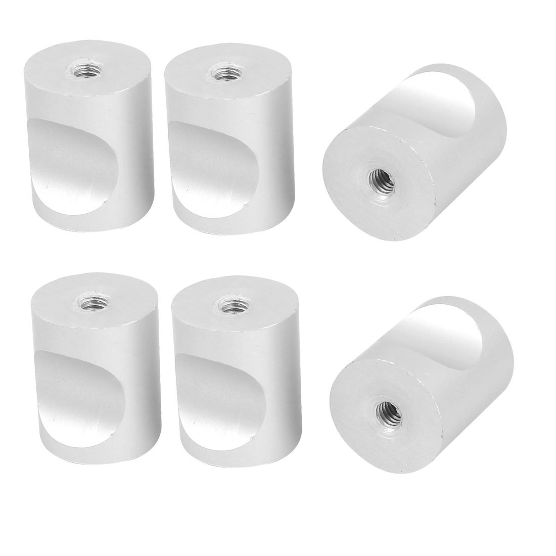 6-Piece Single Hole Flat Cylinder Pull Handles for Dresser, Door & Cabinet Hardware - Modern Drawer Knobs for Home & Office Furniture