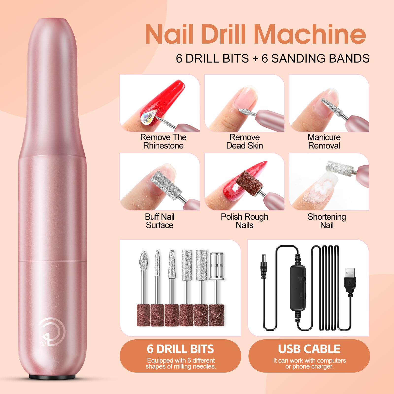 53PCS Gel Nail Polish Kit with UV Light & Drill Starter Set - 35 Colors Gel Polish, 5PCS Top Base Coat - Professional Nail Art Supplies for French Manicure - DIY at Home Salon & Party Nail Care for Women & Girls