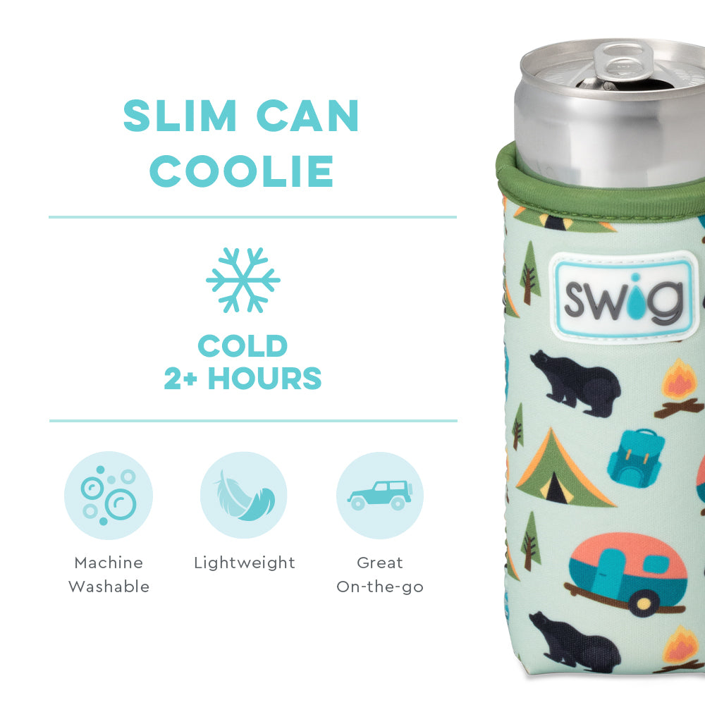 Errbody In The Camp Slim Can Coolie - Insulated Beer Can Holder for Camping, Beach & Outdoor Parties - Keep Drinks Cold Anywhere