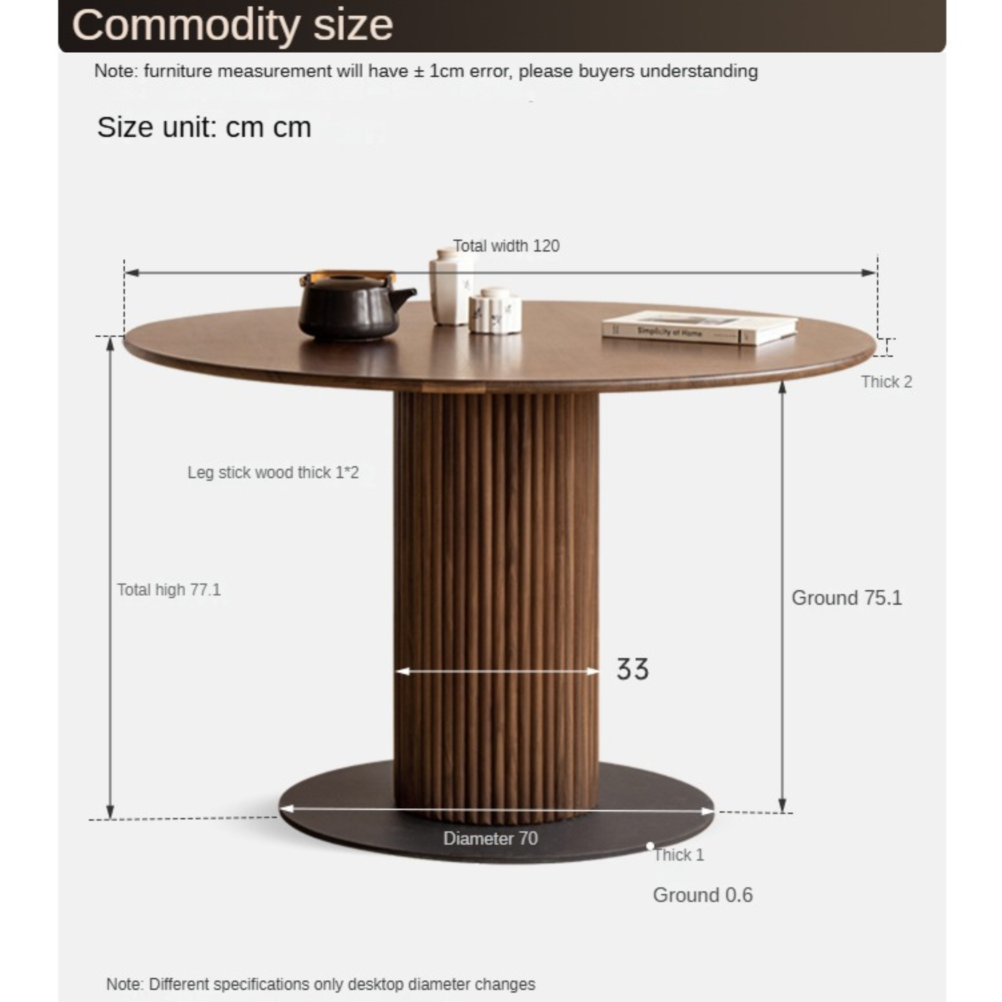 Solid Black Walnut Wood Dining Table - Rustic Farmhouse Style for Dining Room & Kitchen | Durable & Elegant Home Furniture