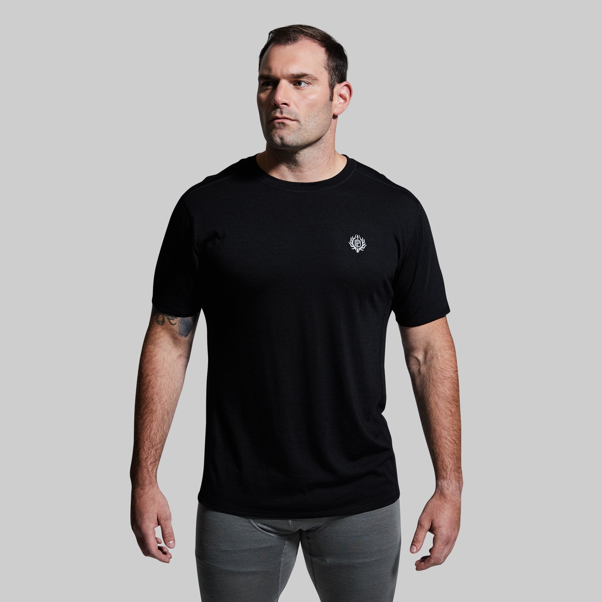 Ridgeline Tee - Premium Black Cotton T-Shirt for Men | Comfortable Casual Wear for Everyday & Outdoor Activities