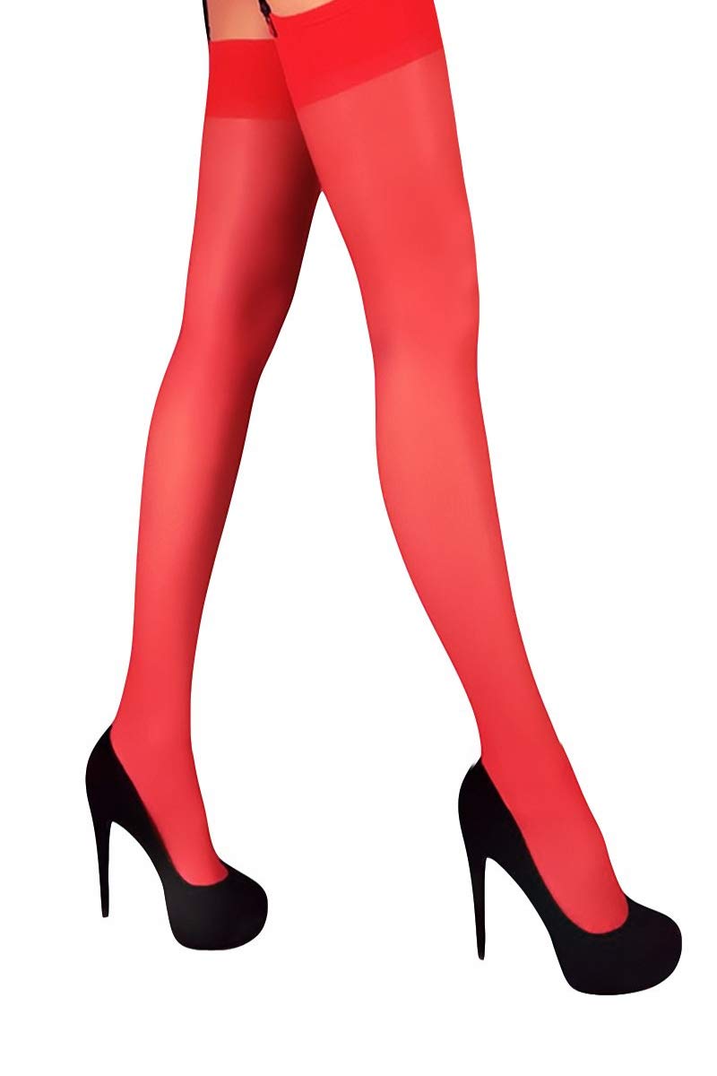 Mila Marutti Women's Sheer Thigh High Stockings for Garter Belts | Sexy Lingerie Tights - Made in EU | Perfect for Date Night, Bridal Wear & Boudoir Photography