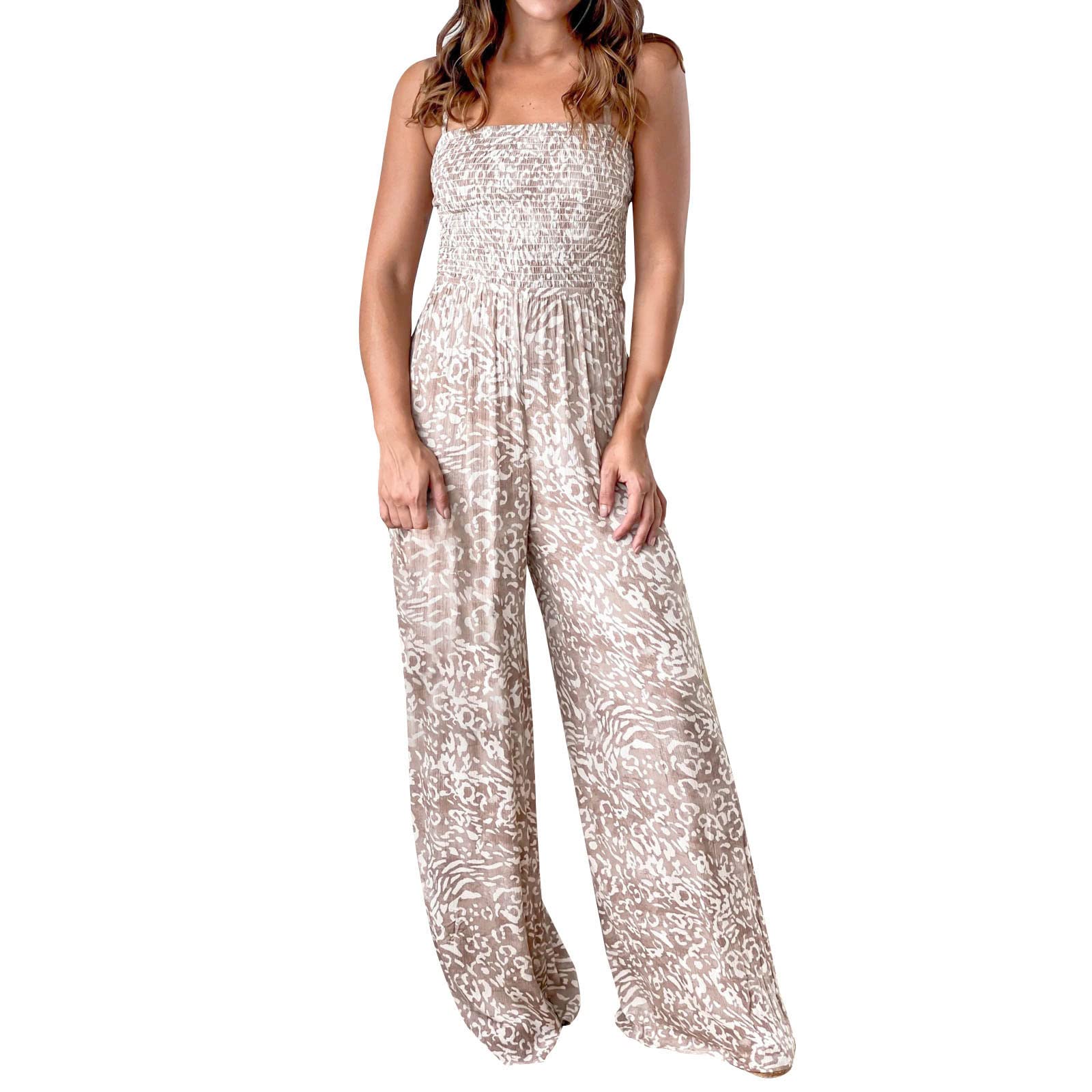 SCKARLE Women's Wide Leg Jumpsuit - Sexy Halter Neck Strappy Crossover Romper with Shirred Ruched Detail | Perfect for Date Night, Cocktail Parties & Summer Vacations
