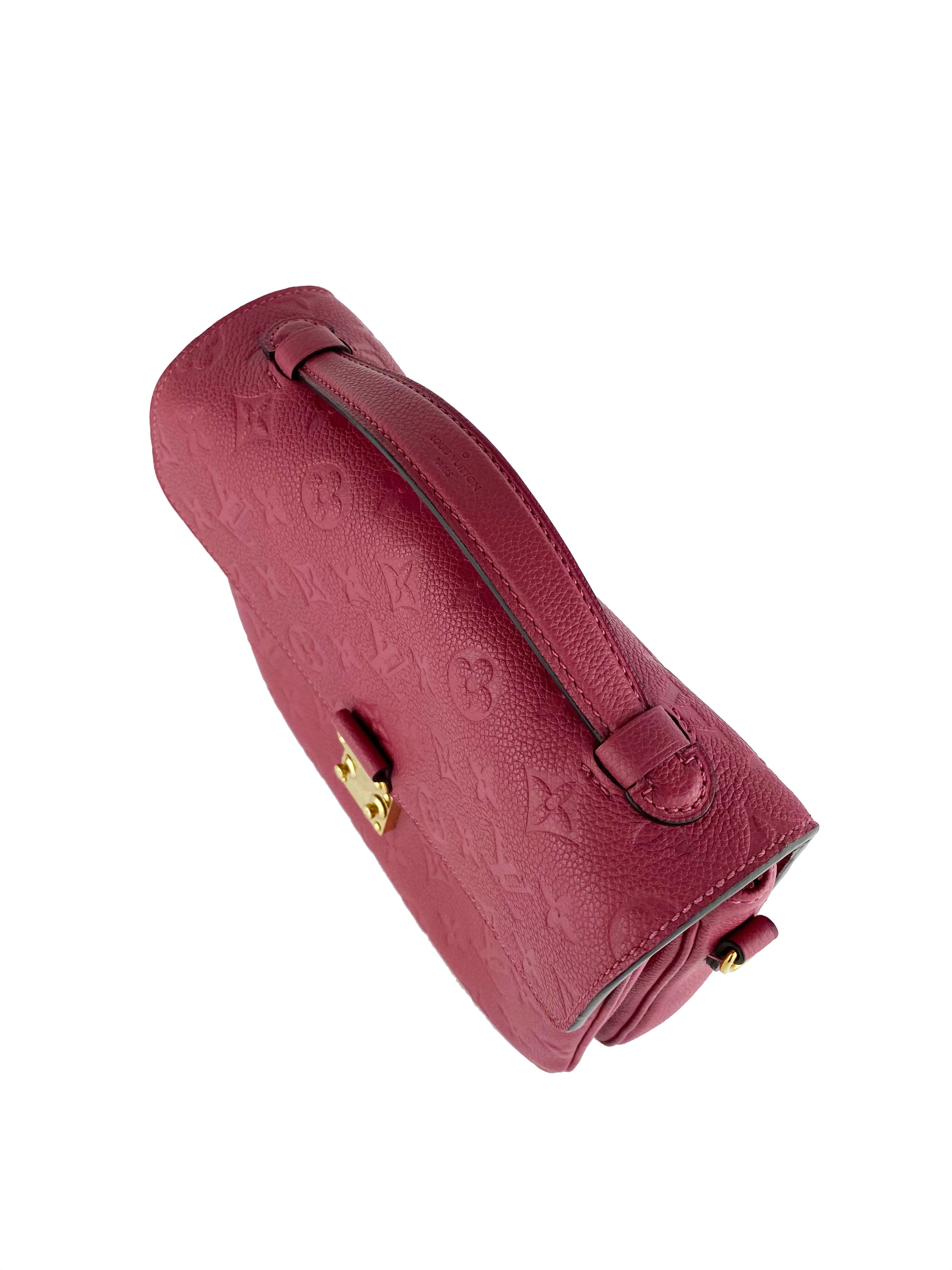 Louis Vuitton Pochette Metis Empreinte Leather Crossbody Bag in Rose Bruyere - Luxury Designer Handbag for Women, Perfect for Work, Travel & Everyday Use