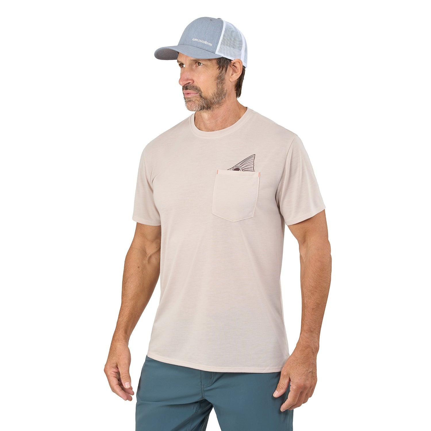 Grundens Species Pocket T-Shirt for Fishing & Outdoor Activities - Comfortable & Durable Men's Tee