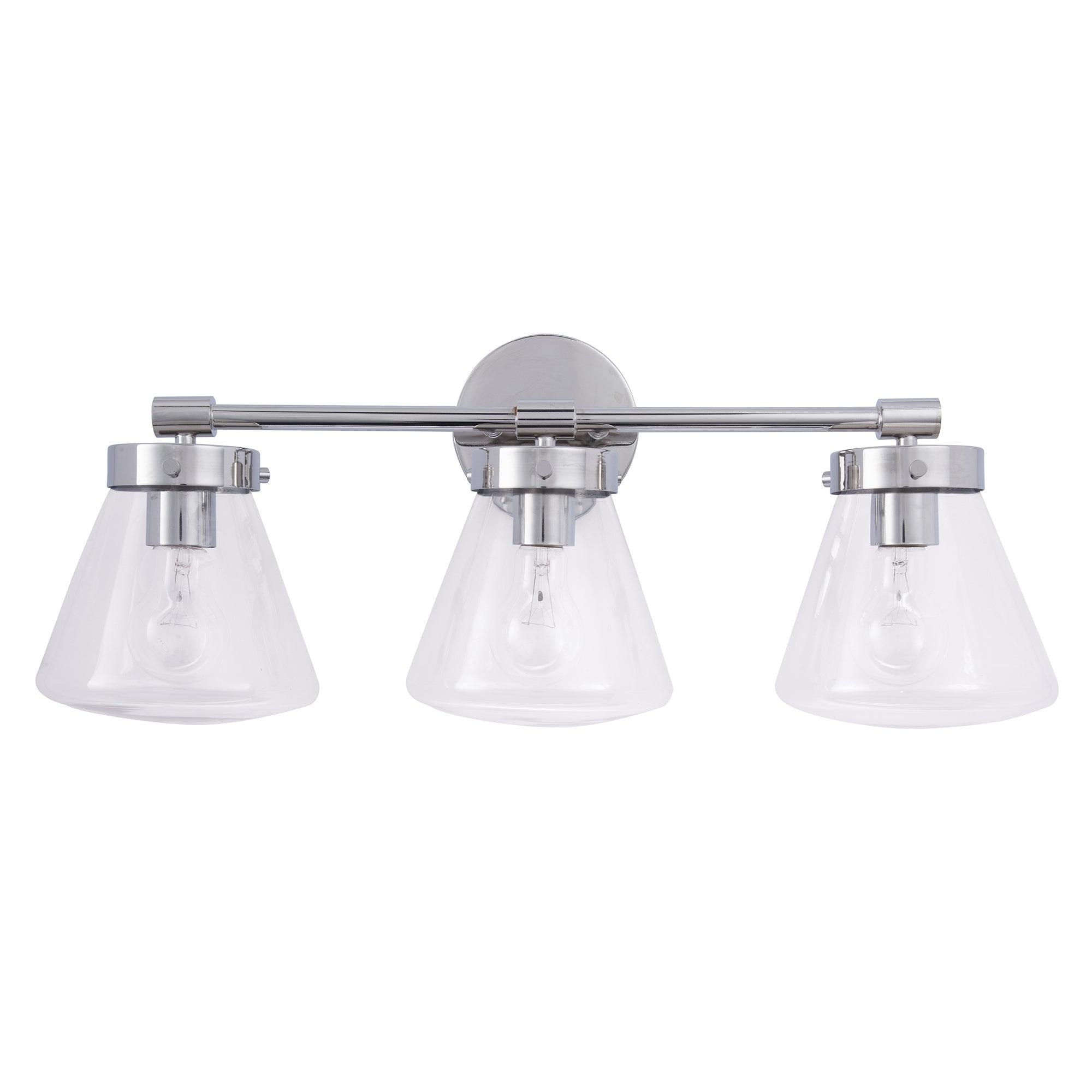 Gleam Modern 3-Light Dimmable Vanity Light - Bathroom Makeup Mirror Lighting Fixture for Bedroom, Dressing Room & Powder Room