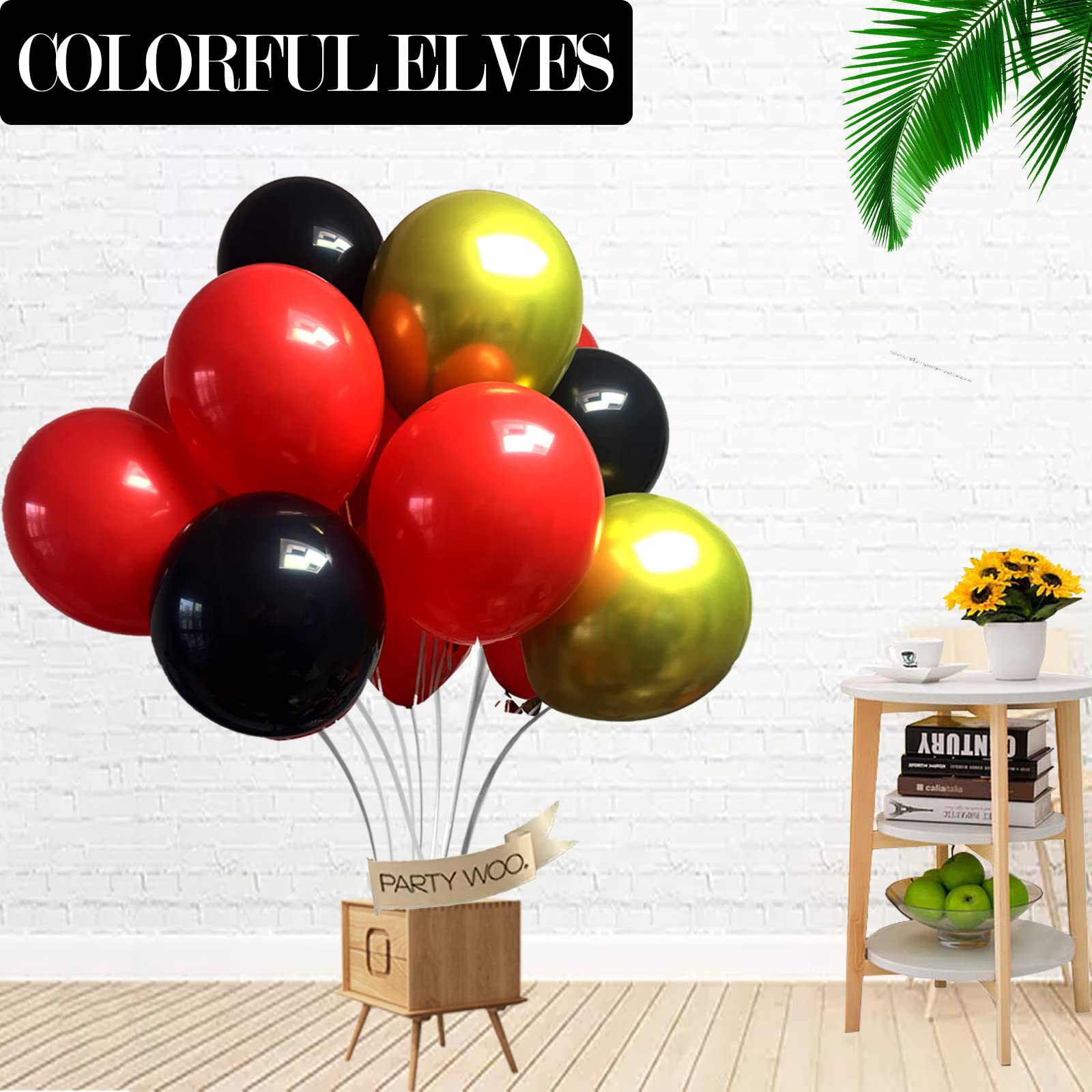 100pcs 12 Inch Red Latex Balloons for Party Decorations - Helium Ready, Birthday, Wedding, Baby Shower & Holiday Celebration Decor