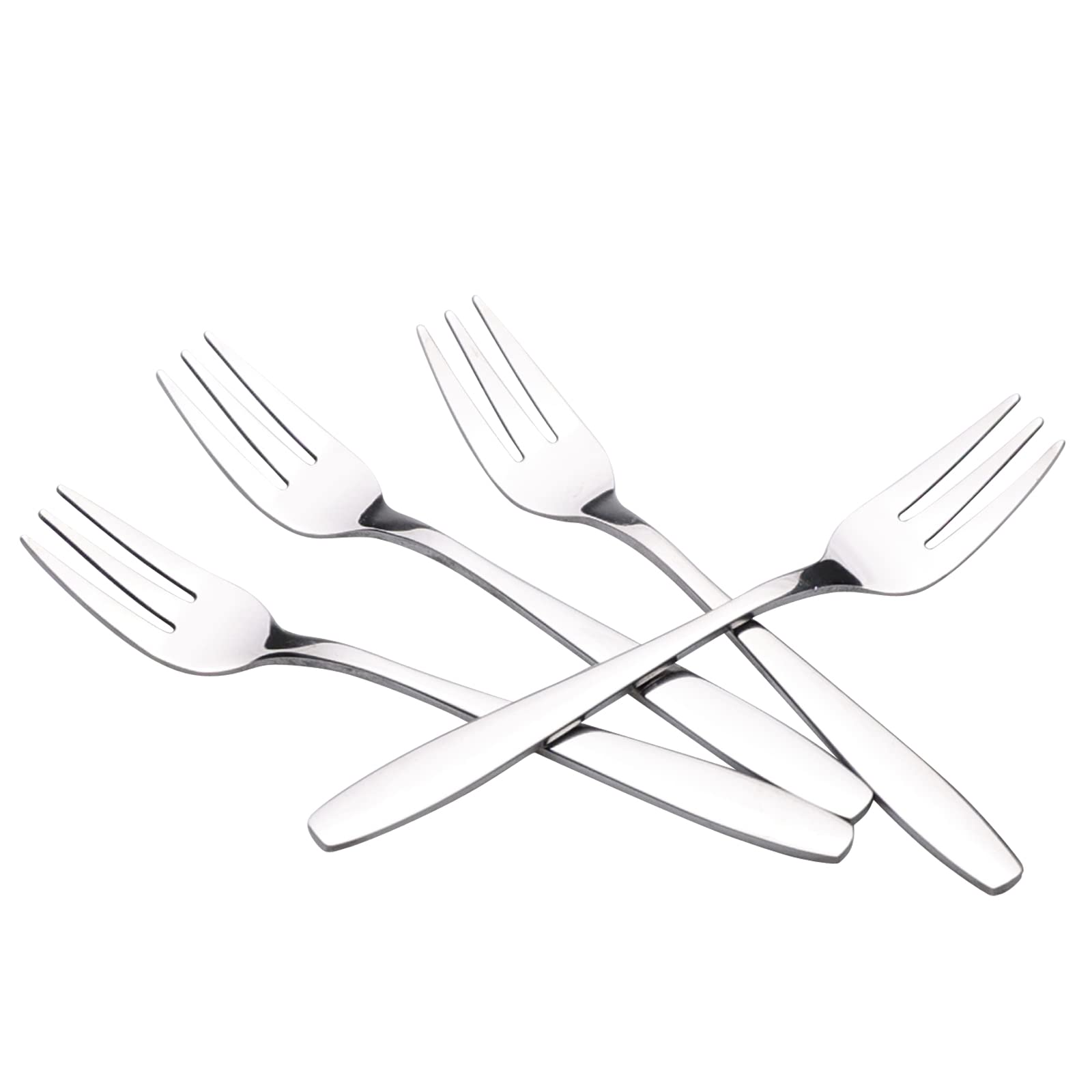 Pekky 12-Piece Stainless Steel 3-Tine Cake Forks Set - Elegant Dessert & Appetizer Forks for Parties, Weddings, and Fine Dining