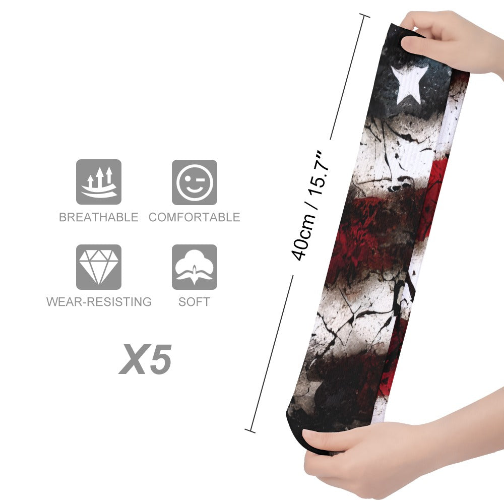 Grunge USA Colors Breathable Stockings (5 Pack) - Comfortable & Stylish Tights for Women, Perfect for Casual Wear, Parties & Everyday Outfits
