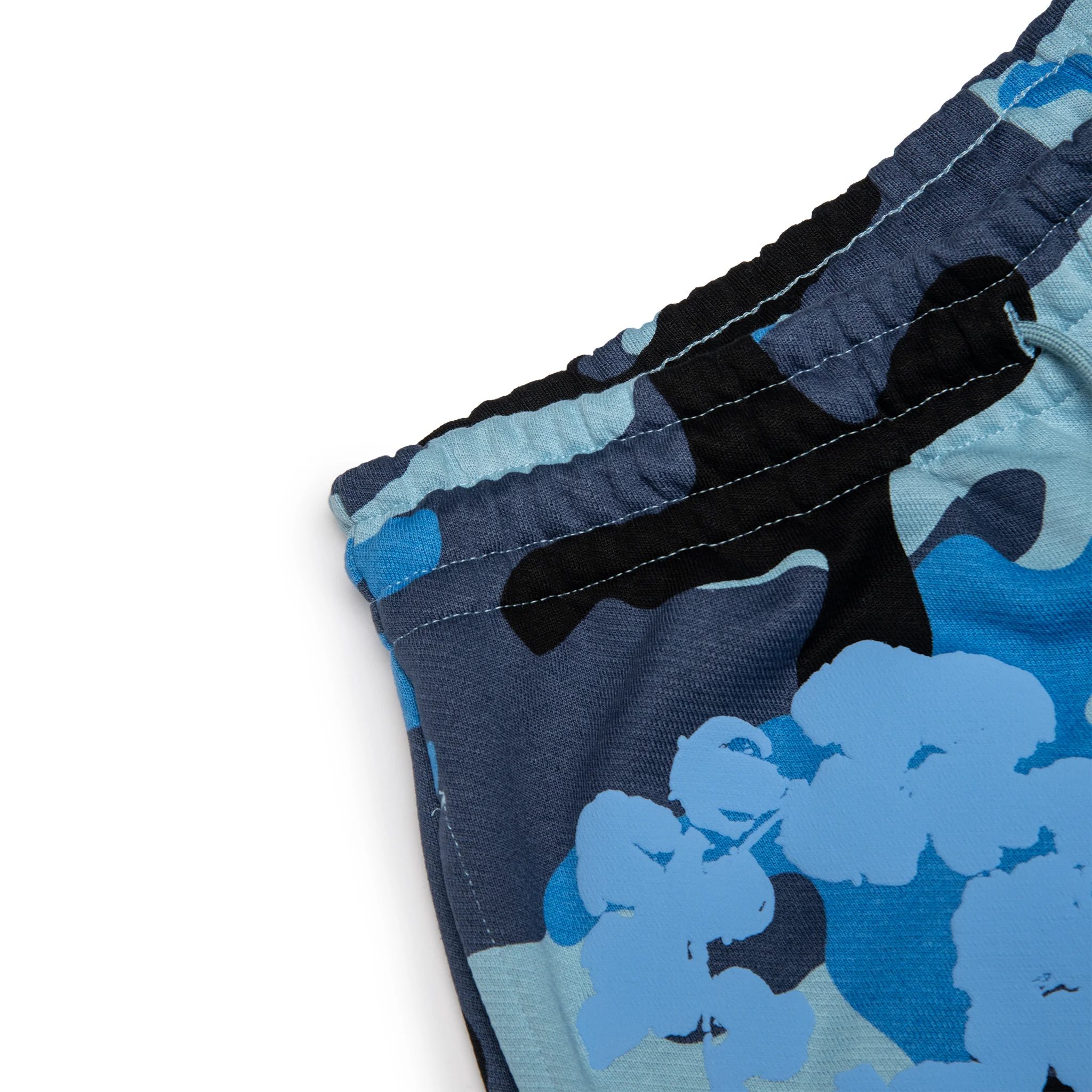 Denim Tears Blue Camo Cotton Wreath Sweatpants for Men - Comfortable Casual Joggers with Unique Design - Perfect for Streetwear, Lounge & Gym Wear