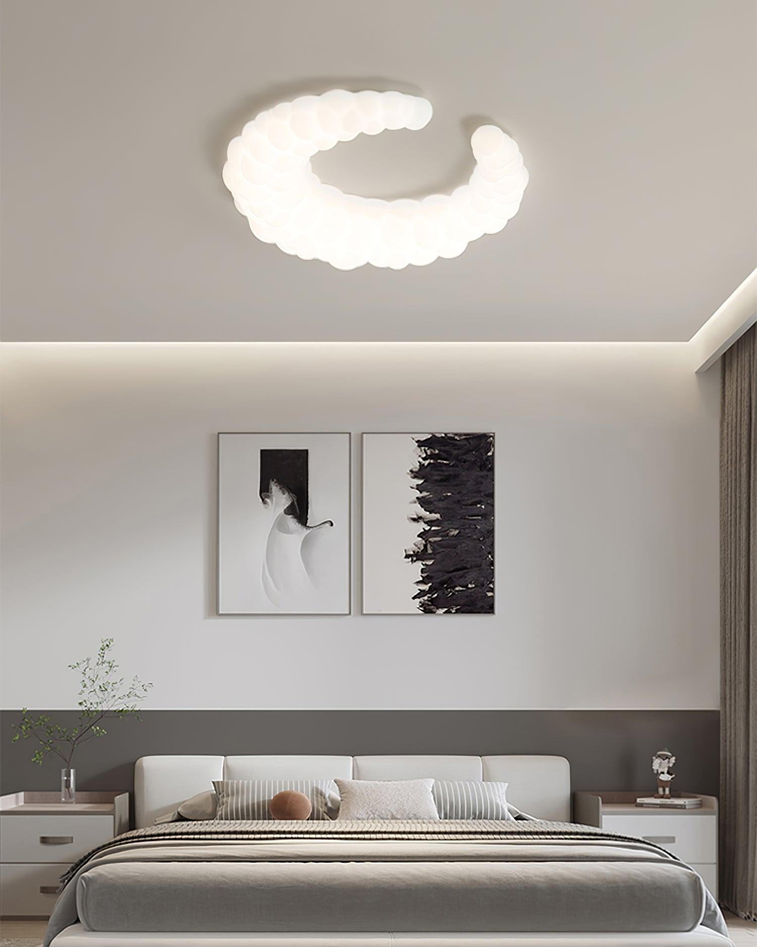Modern LED Ceiling Light Fixture - Energy Efficient Flush Mount Lighting for Bedroom, Living Room & Kitchen - Dimmable Bright White Light - Easy Installation Home Decor