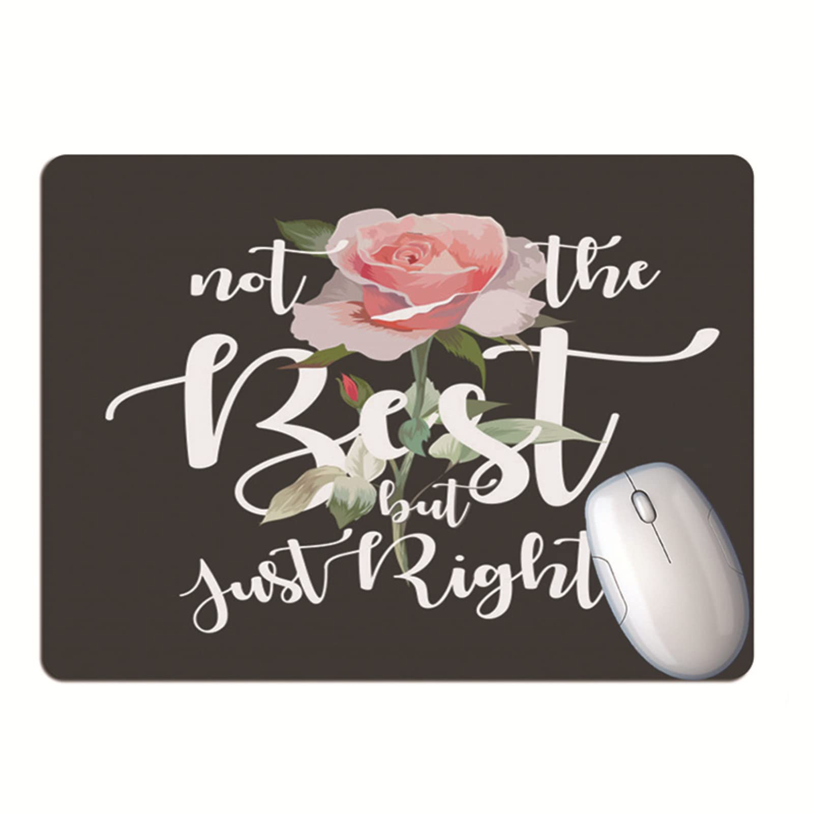 Premium Non-Slip Floral Mouse Pad with Wrist Rest - Large Office Desk Mat for Computer, Laptop & Gaming - Soft Rubber Base & Romantic Flower Design for Comfort & Style - Perfect for Work, Home Office & PC Gaming Setup