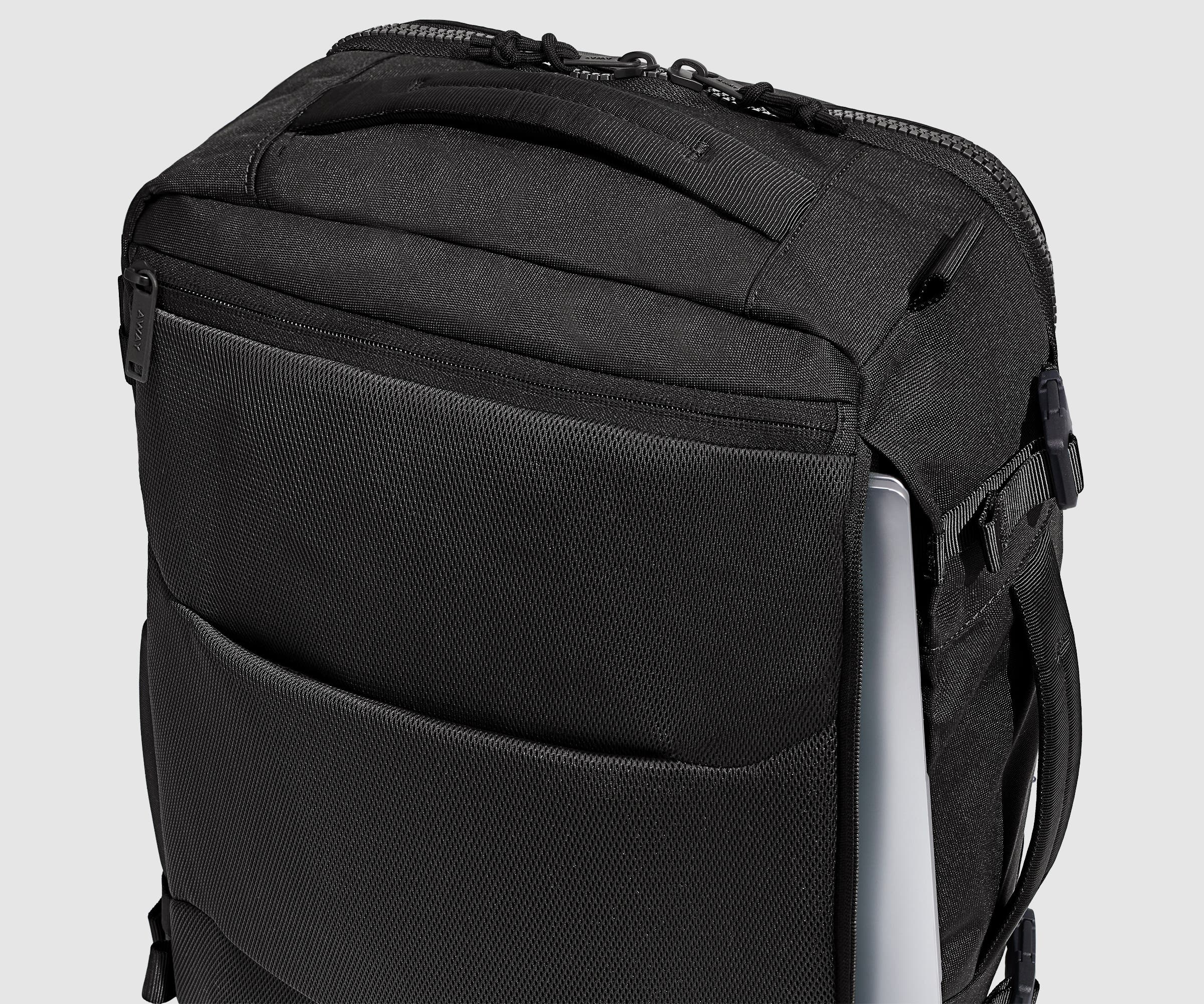Jet Black 25L Active Convertible Backpack - Durable Travel & Work Backpack for Commuting, Hiking & Gym | Water-Resistant & Laptop Compatible