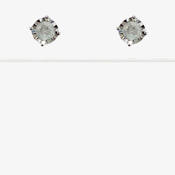 14K White Gold Diamond Stud Earrings for Women - Elegant & Timeless Jewelry Gift for Weddings, Anniversaries & Special Occasions