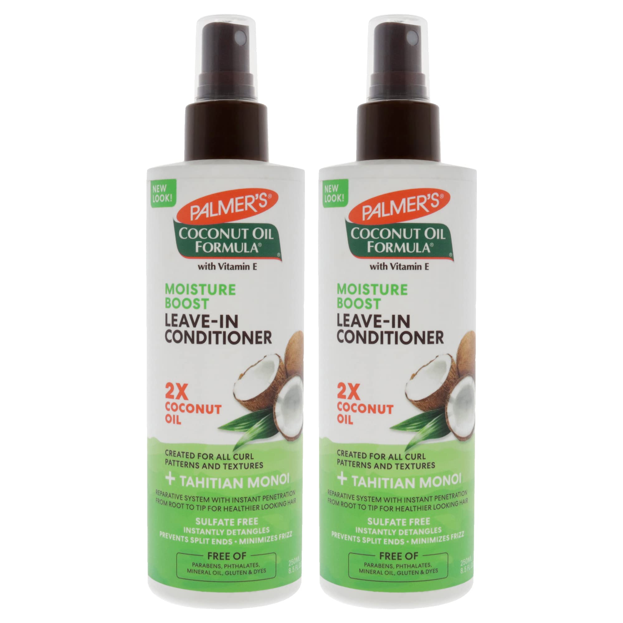 Palmers Coconut Oil Leave-In Conditioner for Hair - 8.5 oz (Pack of 2) - Deep Moisturizing Treatment for Dry, Damaged Hair - Perfect for Daily Use at Home or Salon