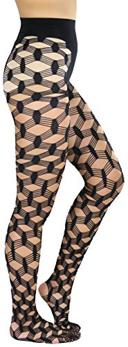 Hexagonal Pattern Multi Strand Fishnet - Black