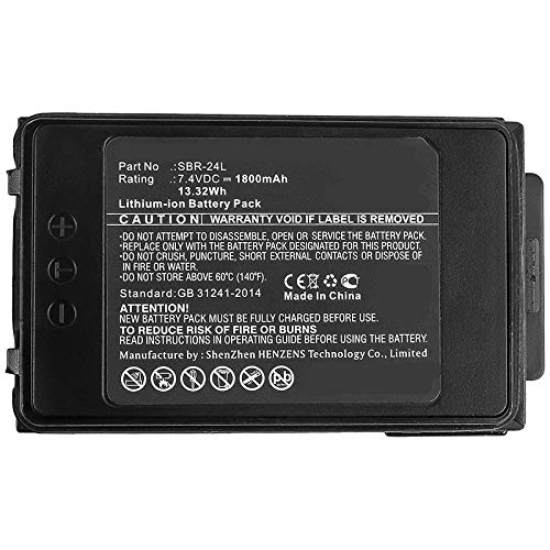 Synergy Digital 2-Way Radio Battery for YAESU FT-70DR - 1800mAh Li-ion 7.4V High Capacity Replacement Battery (Compatible with YAESU SBR-24L) - Perfect for Emergency Communication, Outdoor Adventures & Ham Radio Enthusiasts