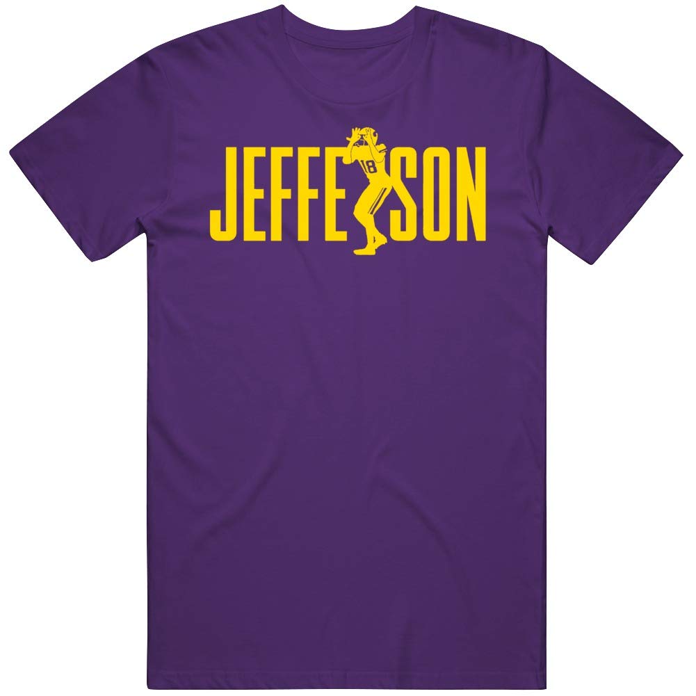 Justin Jefferson Griddy Silhouette Football T-Shirt for Fans - Perfect for Game Day, Tailgating & Vikings Support