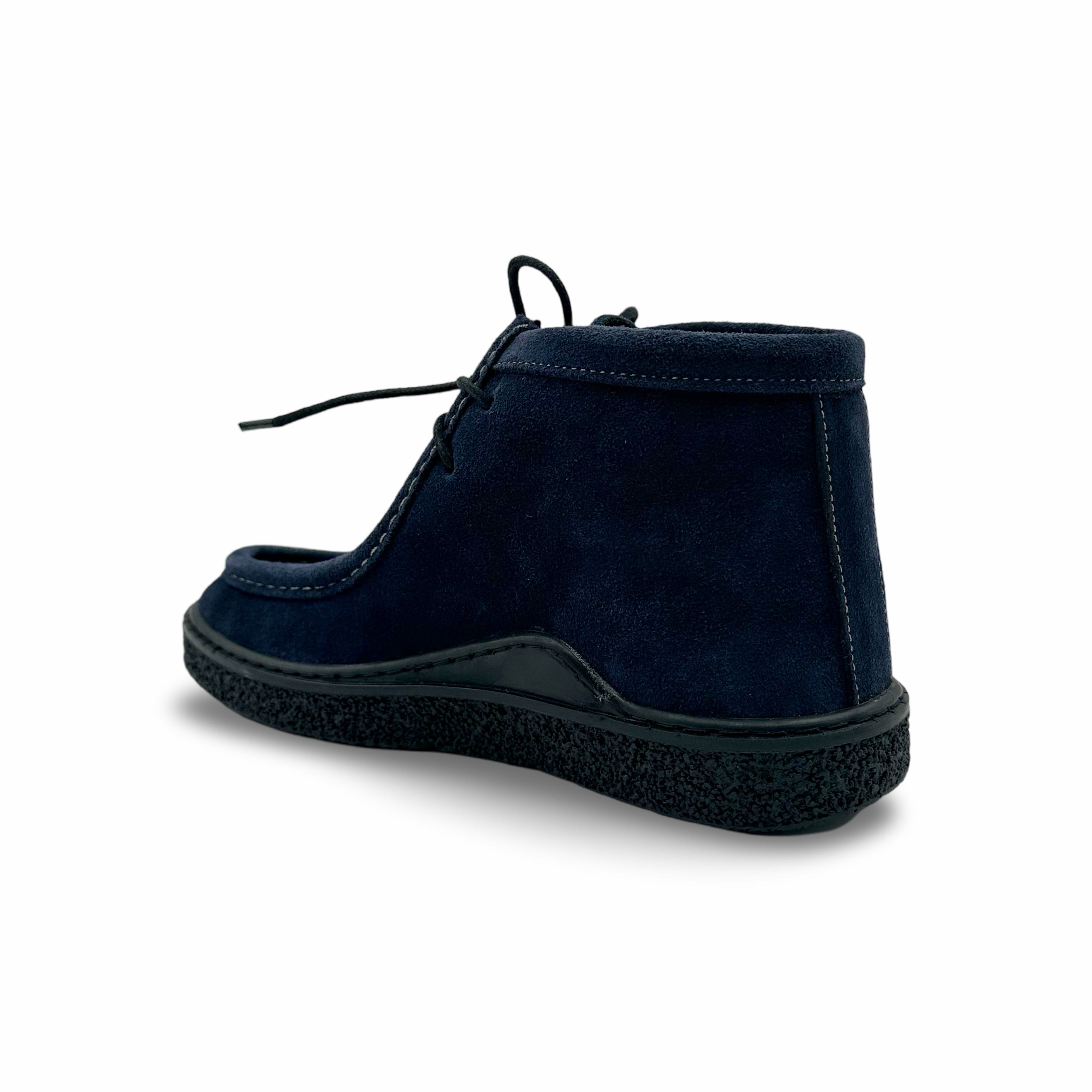 Stylish Moody Navy Suede Boots for Women - Waterproof & Comfortable Ankle Booties for Fall/Winter - Perfect for Casual Outfits, Office Wear & Date Nights