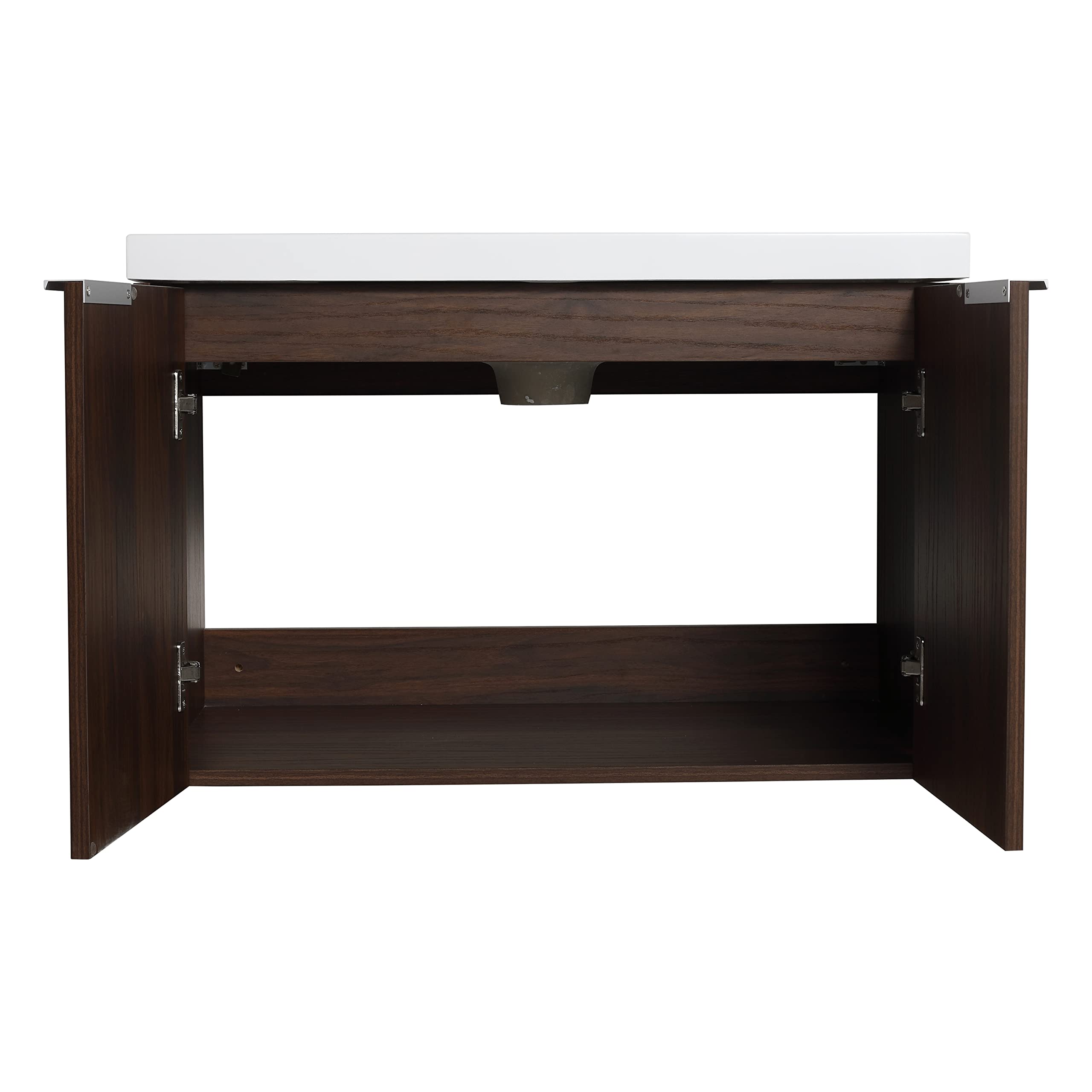 Yoluckea 30 Inch Wall Mounted Bathroom Vanity with Sink - Modern Floating Vanity Cabinet with Soft Close Doors - Space Saving Bathroom Storage Solution for Small Bathrooms & Powder Rooms