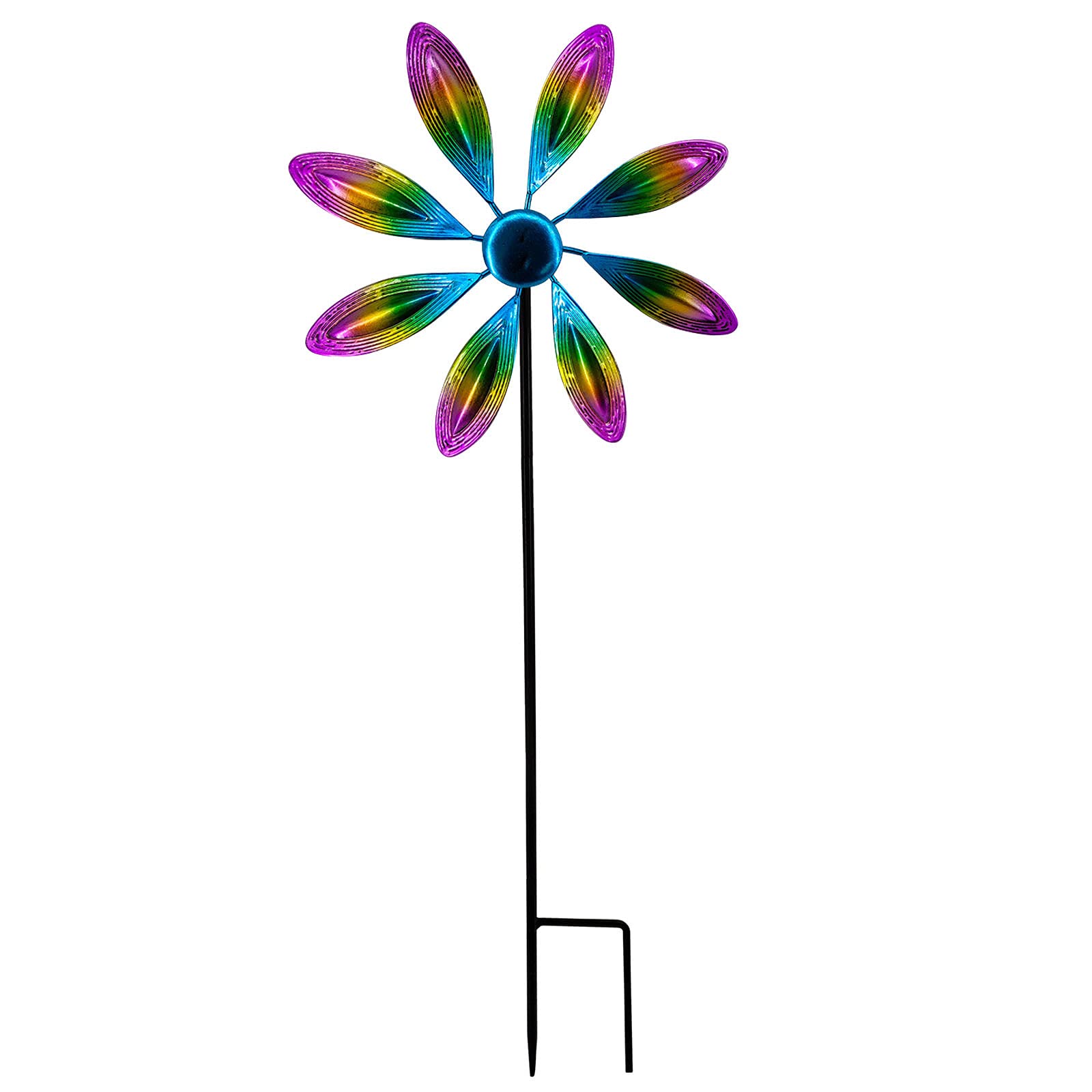 Colorful Windmill Garden Stakes - Rainbow Spinning Outdoor Decor for Patio, Yard & Home - All-Season Decorative Stakes for Gardens, Lawns & Landscaping - Perfect for Spring, Summer, Fall & Winter Decorations