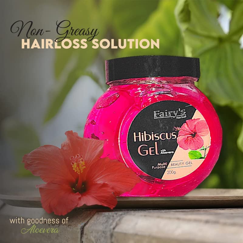 Pure Hibiscus Gel for Face & Hair Care - 400gm Moisturizing & Nourishing Treatment (Pack of 2) - Ideal for Dry Skin, Frizzy Hair & Daily Beauty Routine