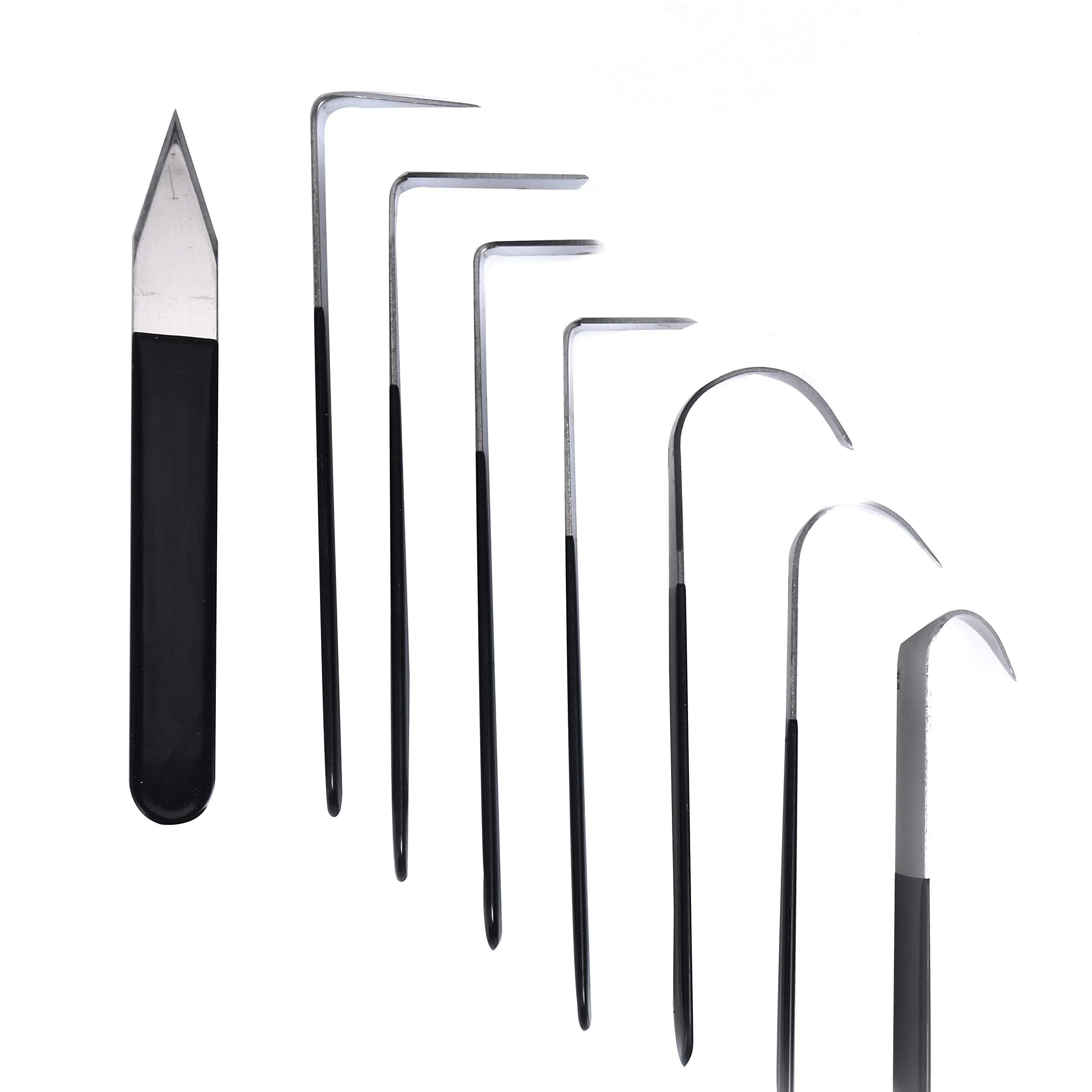 YaeTek 8-Piece Stainless Steel Pottery Tools Set - 8 Styles Carving, Shaping & Trimming Knives for Clay Sculpture, Ceramic & Craft Work - Perfect for Artists, Potters & DIY Clay Modeling Projects (Home Studio, Classroom & Pottery Workshop Use)