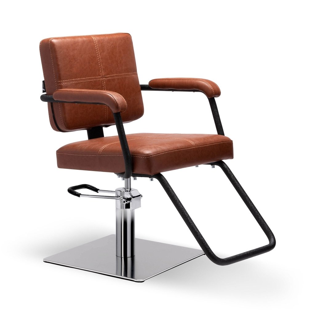 Lanvain ® Blake Styling Chair 63 - Professional Salon Hairdressing Chair with Adjustable Height & Footrest | Perfect for Salon, Barber Shop & Home Styling Station