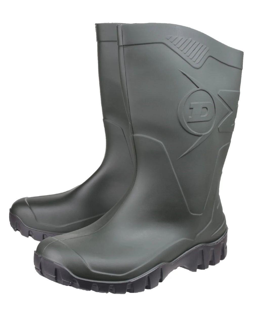 Dunlop Dee Calf Length Waterproof Rain Boots for Women - Comfortable Rubber Wellington Boots for Gardening, Farming & Outdoor Activities
