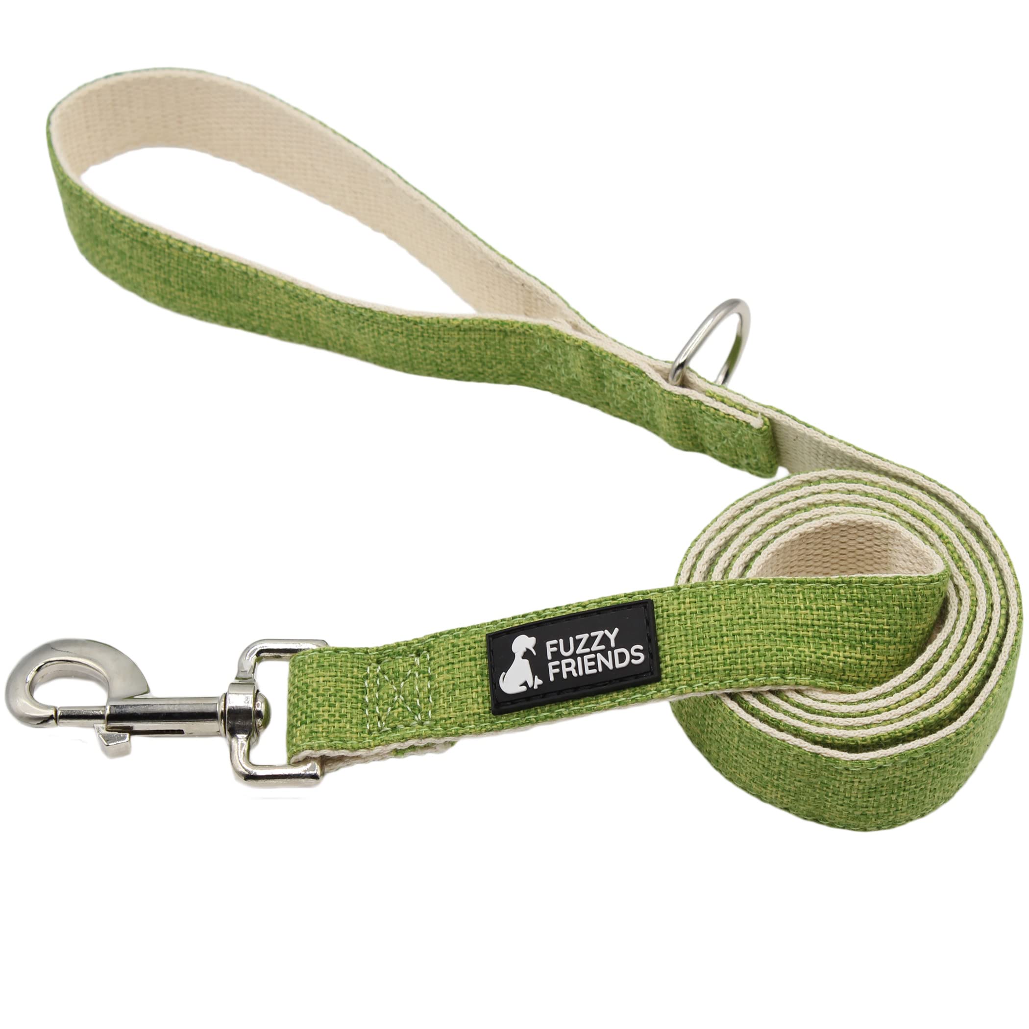 **DK Green Hemp Dog Leash – Eco-Friendly, Hypoallergenic, Chemical-Free – Sustainable Hemp Leash for Sensitive Skin & Allergies – Perfect for Daily Walks, Hiking & Outdoor Adventures**