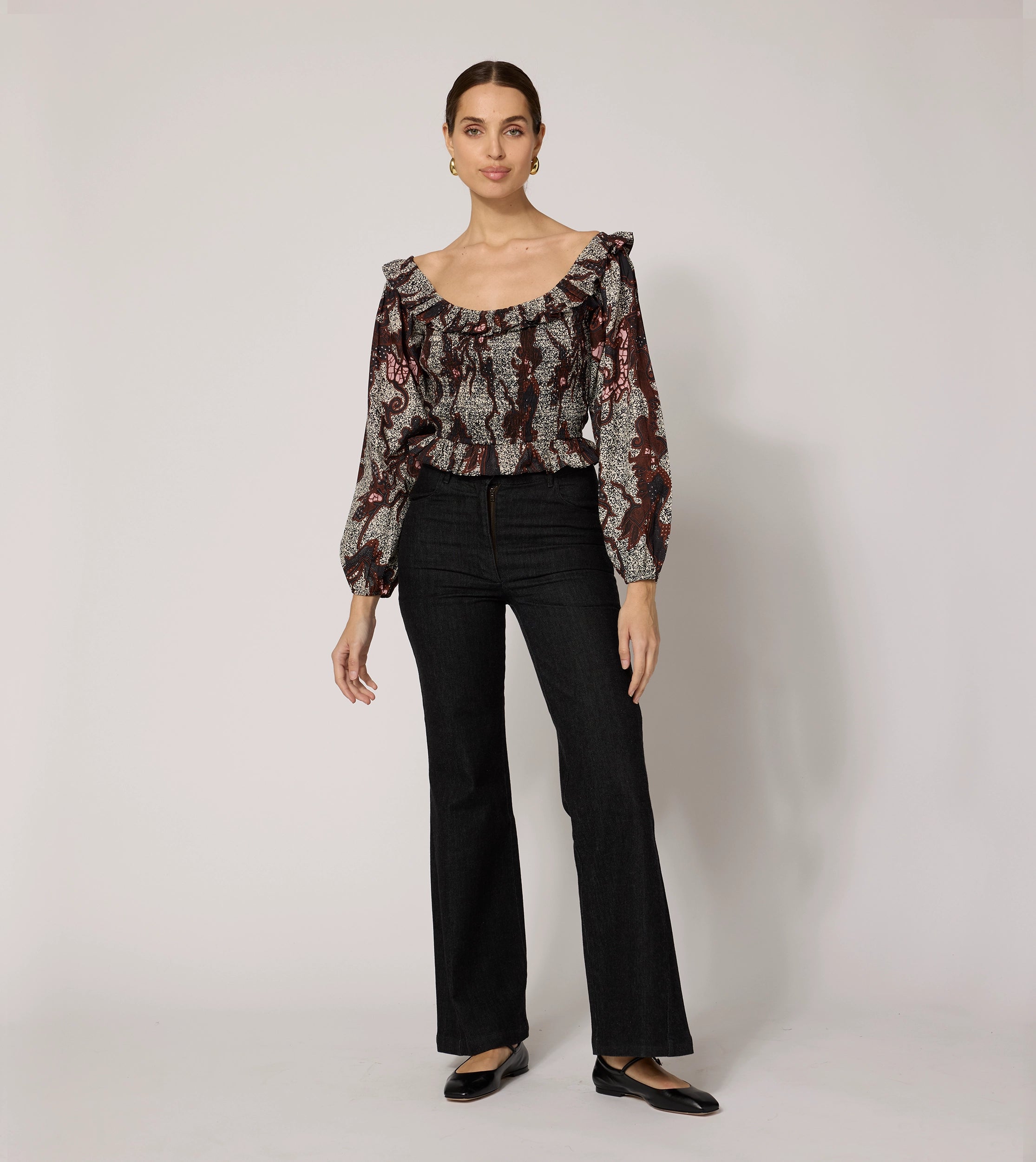 Hildy Blouse | Women's Elegant Floral Print Blouse | Castello Fashion | Perfect for Office Wear, Date Night & Casual Outings