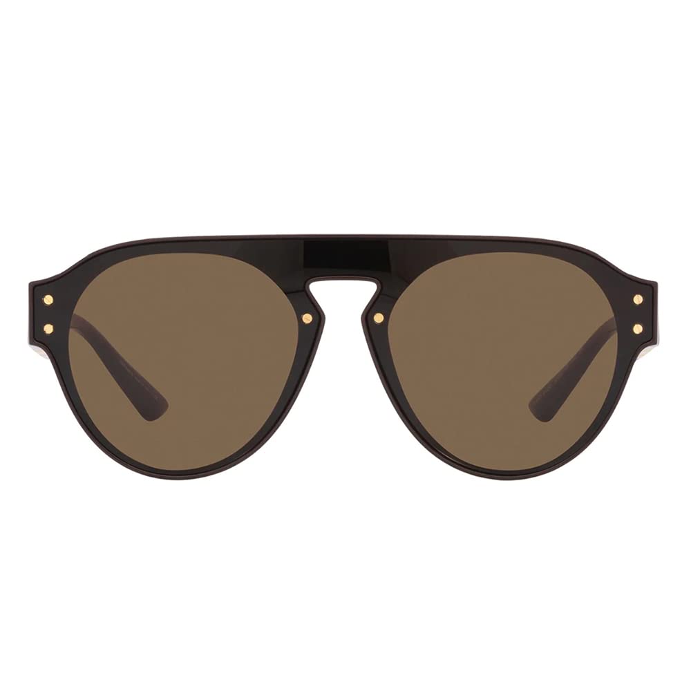 Versace VE 4420 535673 Brown Plastic Aviator Sunglasses with Brown Lenses - Stylish UV Protection for Outdoor Activities, Driving & Fashion