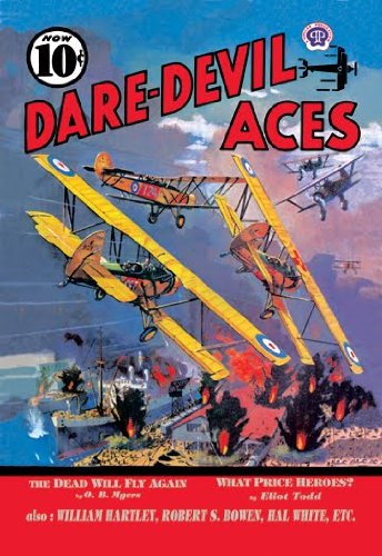 Dare-Devil Aces: The Dead Will Fly Again - 20x30 Inch Vintage Aviation Fine Art Canvas Print for Home & Office Wall Decor - Perfect for Living Room, Bedroom or Man Cave