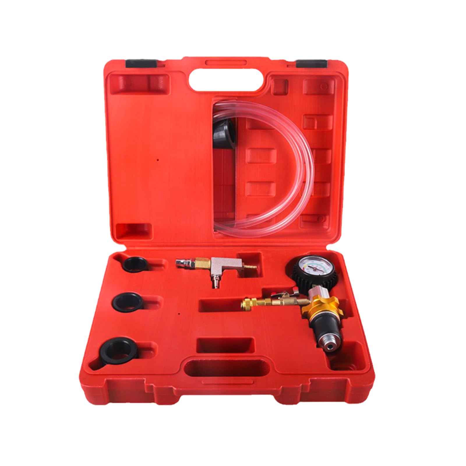 Universal Coolant Vacuum Refill Kit - 4 Size Adapters for Car, Van, SUV & Truck | Radiator Vacuum Purge & Refill Tool | Professional Automotive Cooling System Maintenance | Perfect for DIY Repairs & Garage Use