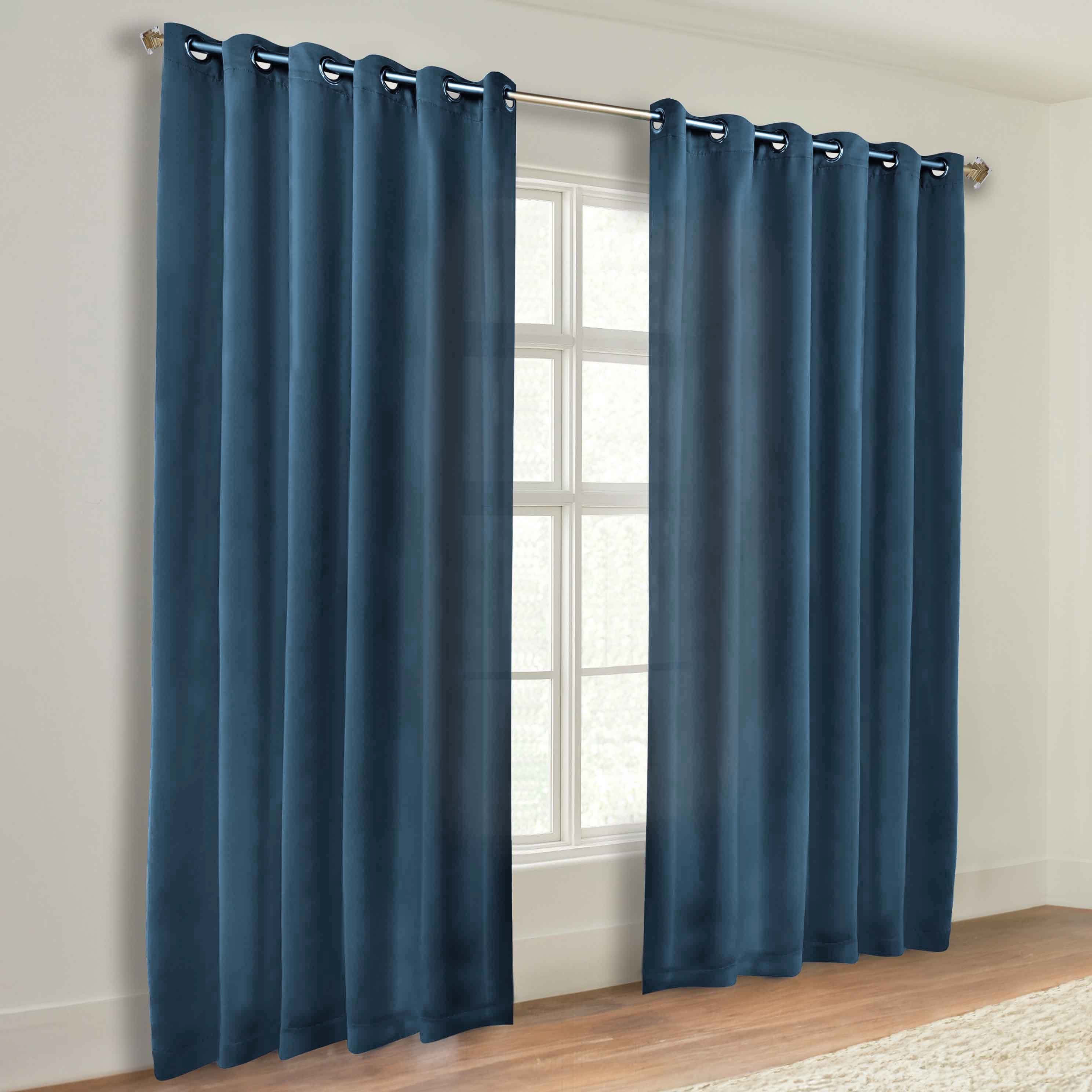 Machine Washable Blackout Curtains Set of 2 - Solid Color Room Darkening Window Treatments for Bedroom & Nursery - Blocks Light & Noise for Better Sleep