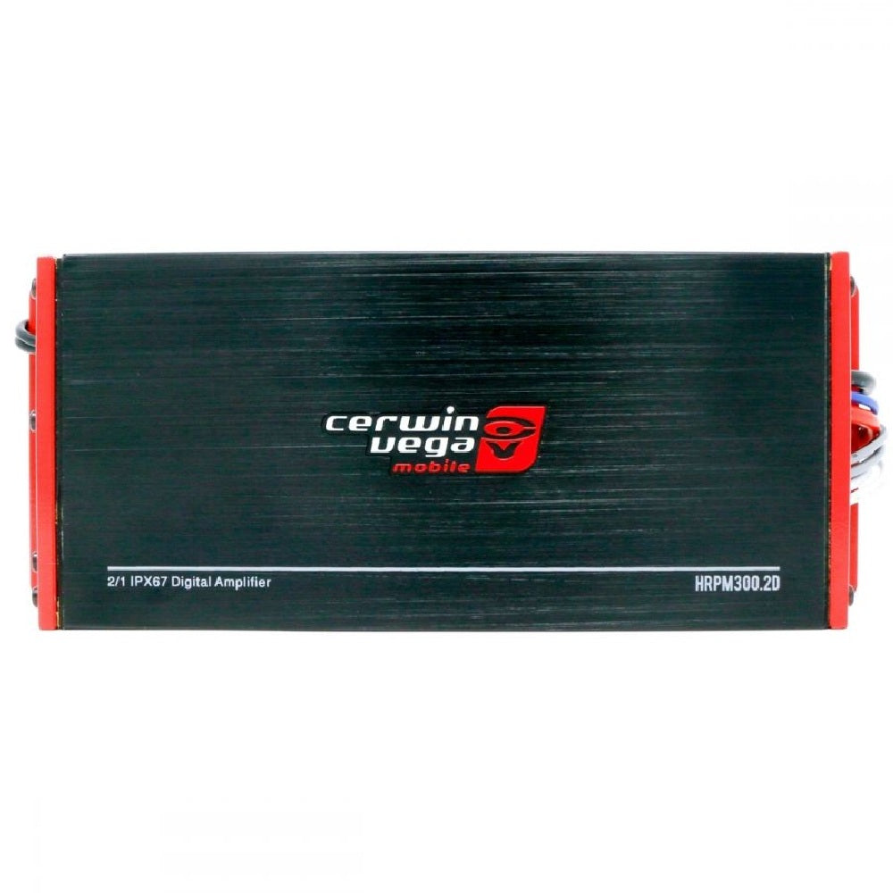 Cerwin Vega HRPM300.2D HED Series Marine 2-Channel Class D Amplifier - Compact Waterproof Boat Audio System for Marine & Outdoor Use