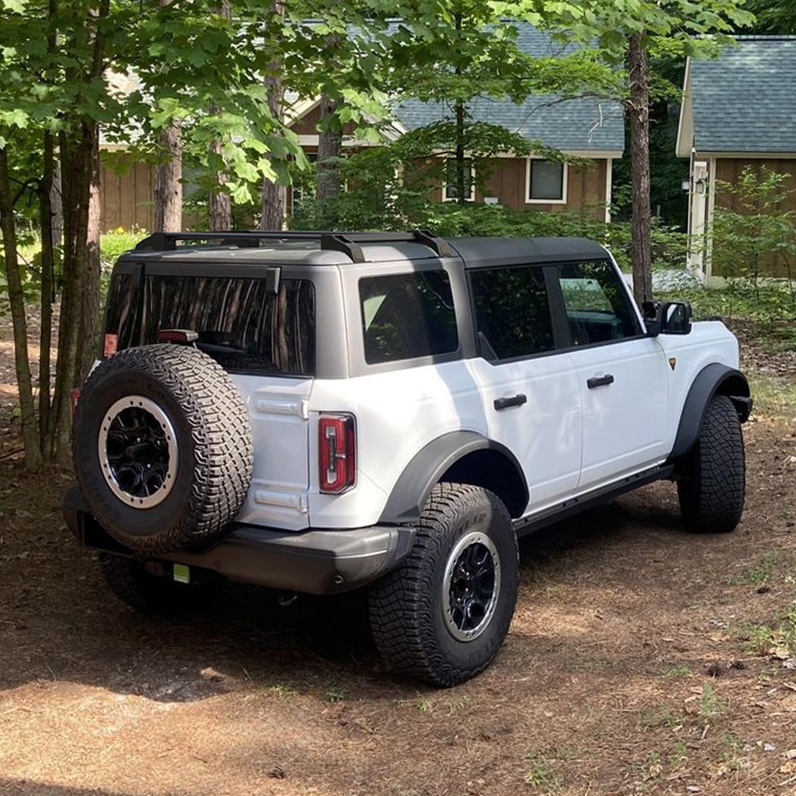 2021-2025 Ford Bronco 4-Door Hard Top Half Short Roof Rack - Heavy Duty Cross Bars for Cargo Carrier & Luggage | Perfect for Camping, Road Trips & Outdoor Adventures