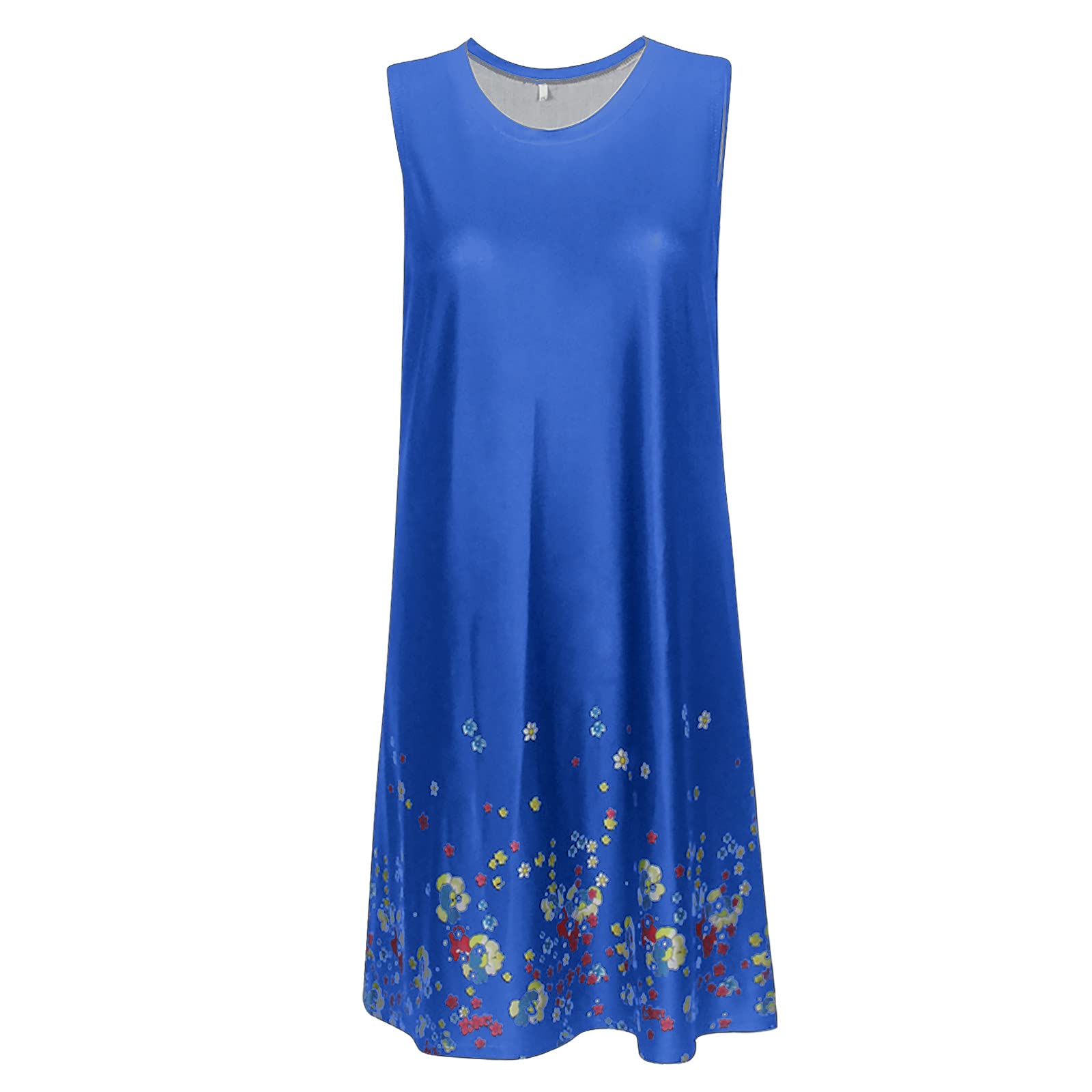 2023 Women's Summer Fashion Boho Sleeveless Tank Dress - Casual V-Neck Plus Size Sundress for Beach, Vacation & Outdoor Activities