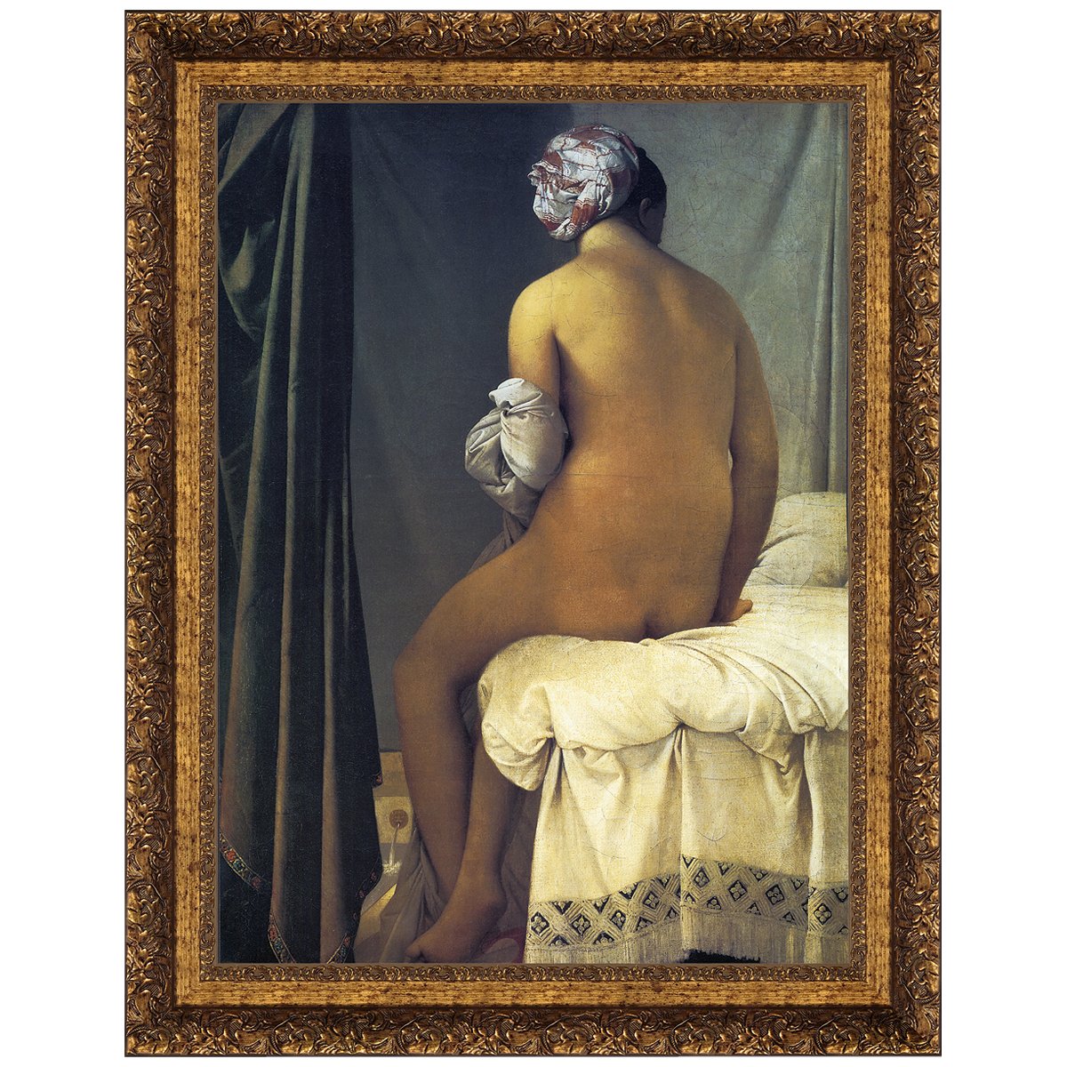 Design Toscano The Valpincon Bather 1808 - High Quality Canvas Art Reproduction, Large Wall Decor for Living Room, Bedroom & Office