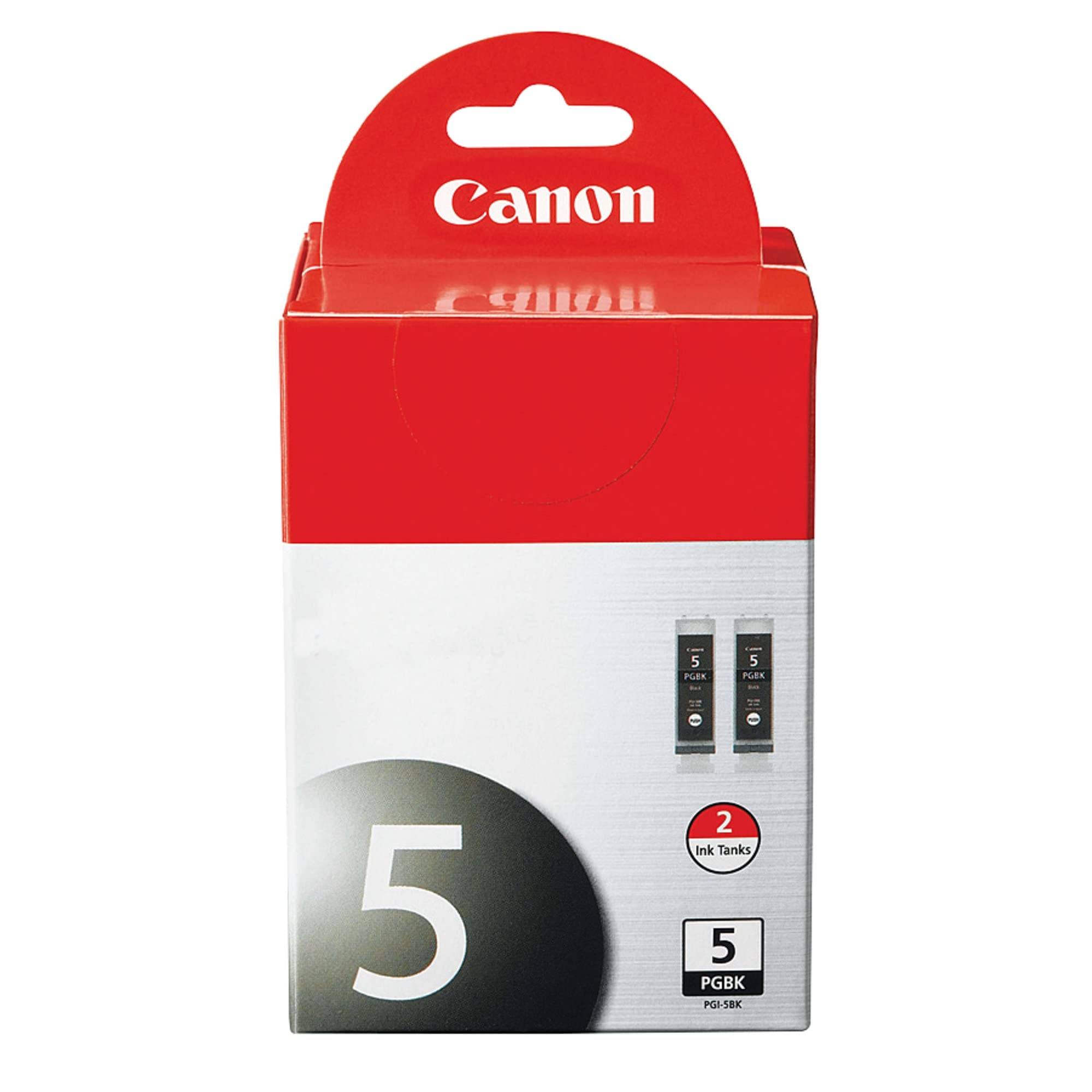 Canon PGI-5BK ChromaLife 100 Black Ink Cartridges (0628B009) - 2 Pack for Canon Printers - High-Quality Printing for Home, Office & Photo Projects