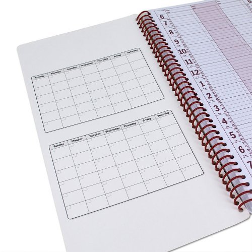 2025 Undated 4-Column Spiral Planner Notebook - 8.5