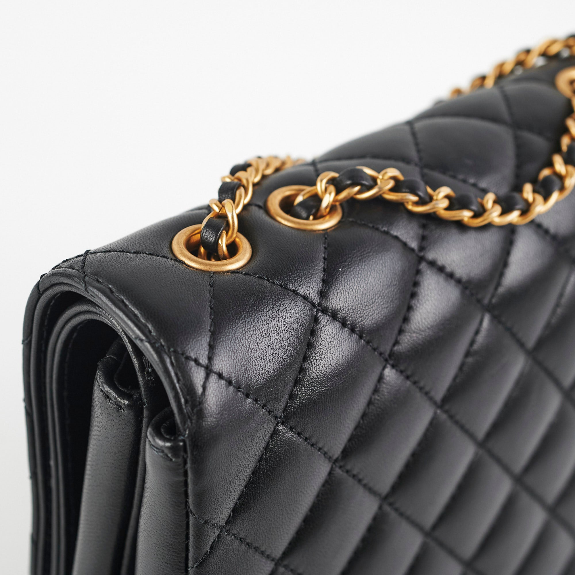 Chanel Mini Flap Bag 19A Black Lambskin Leather Crossbody Purse for Women | Luxury Designer Handbag for Evening Parties & Date Nights