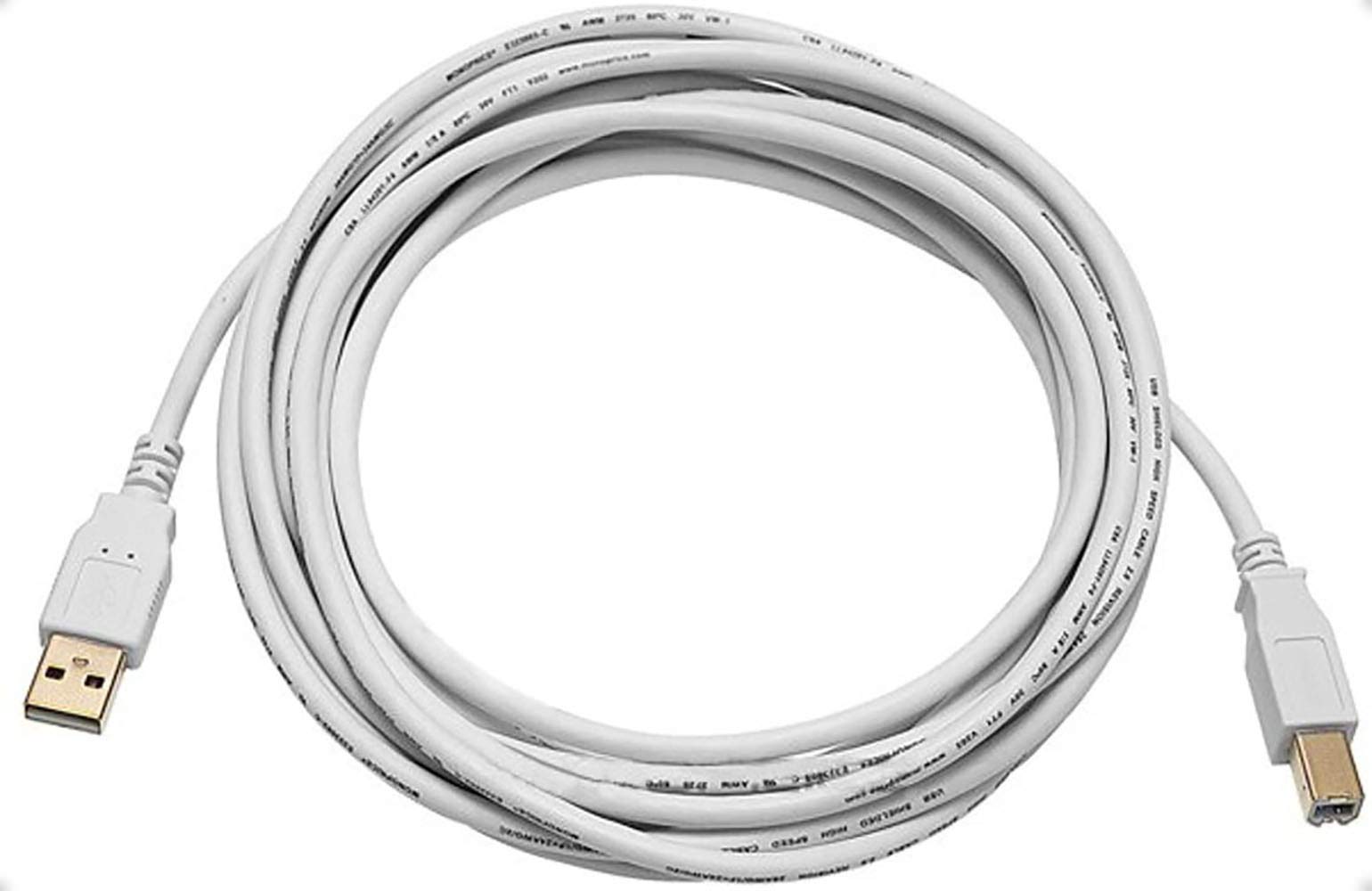 MIYAKO USB 2.0 Printer Cable 6ft - A Male to B Male High-Speed Scanner Cord for Brother/HP/Canon/Epson/Dell/Xerox/Samsung Printers & Digital Pianos - Perfect for Home Office & Music Studio Connectivity